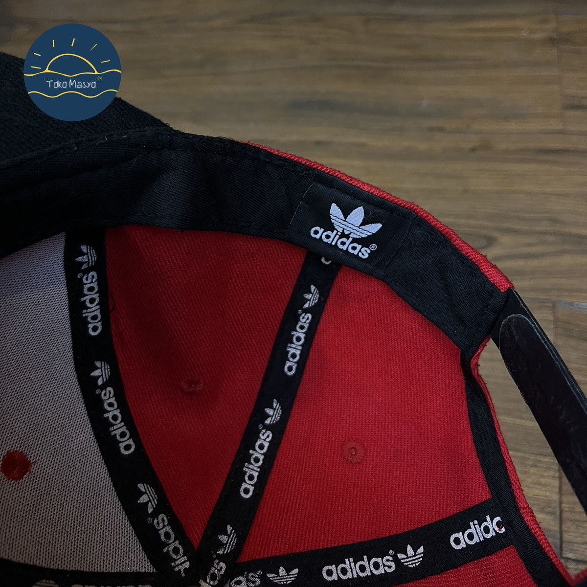 Adidas × Vintage Adidas Originals Snapback - Red & Black Iconic Trefoil Hat Size ONE SIZE - 6 Thumbnail
