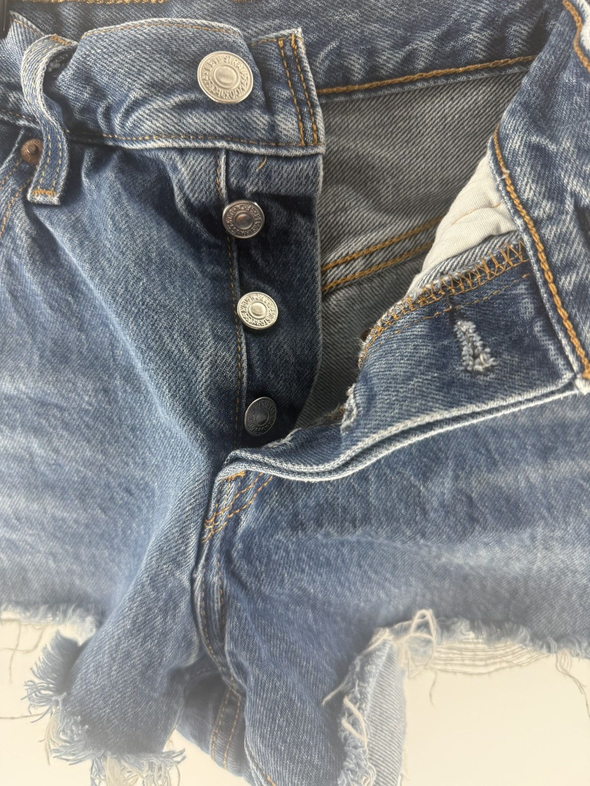Levi's 501 Buttonfly Levi's LeStrauss Denim Blue Jean Shorts W 25 Size 25" / US 0 / IT 36 - 3 Thumbnail