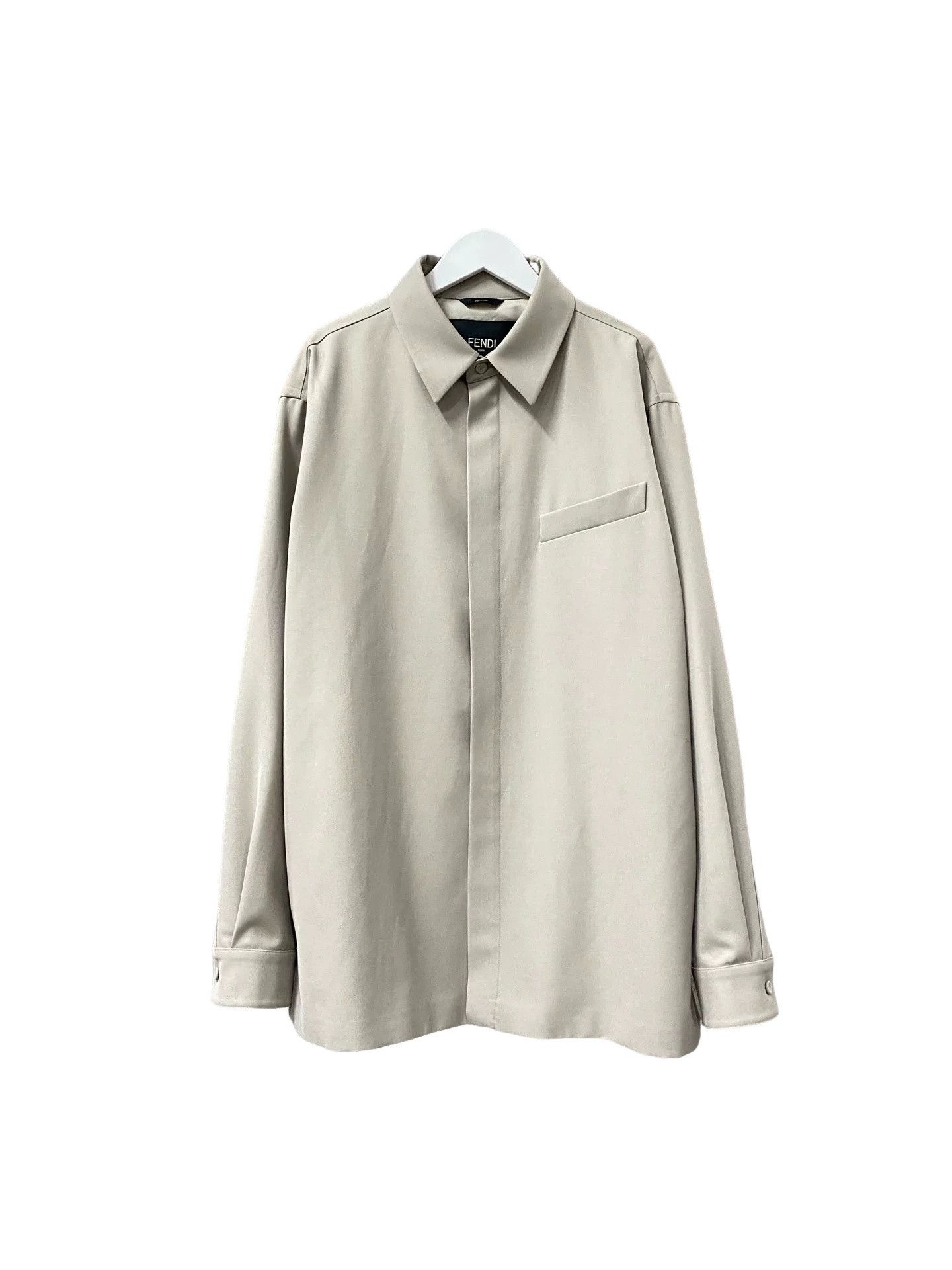 Fendi Fendi Beige Button Up Shirt Size L Size US L / EU 52-54 / 3 - 1 Thumbnail