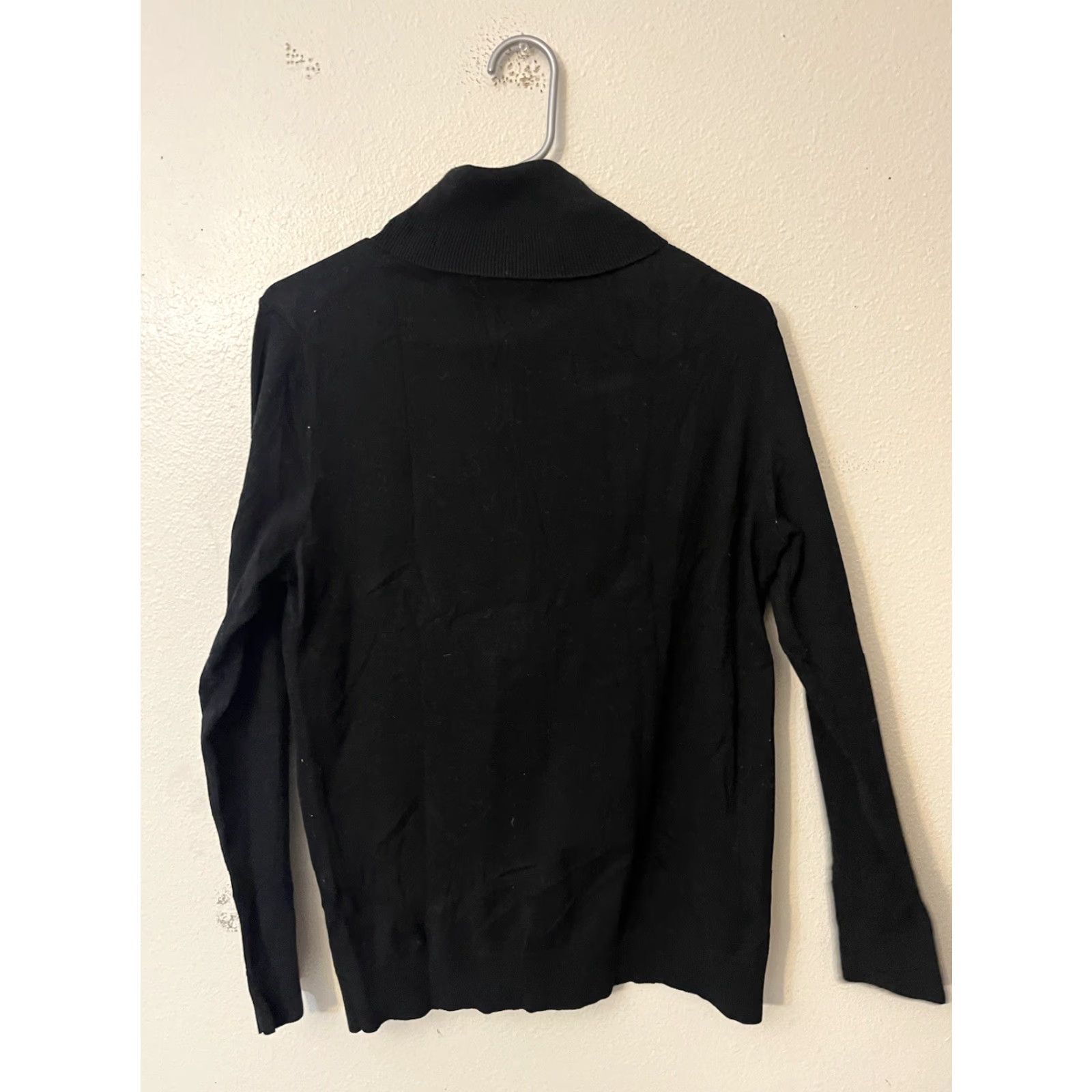 Tommy Hilfiger Tommy Hilfiger Turtleneck Top Women Black Cotton Long Sleeve Size M Size M / US 6-8 / IT 42-44 - 3 Thumbnail
