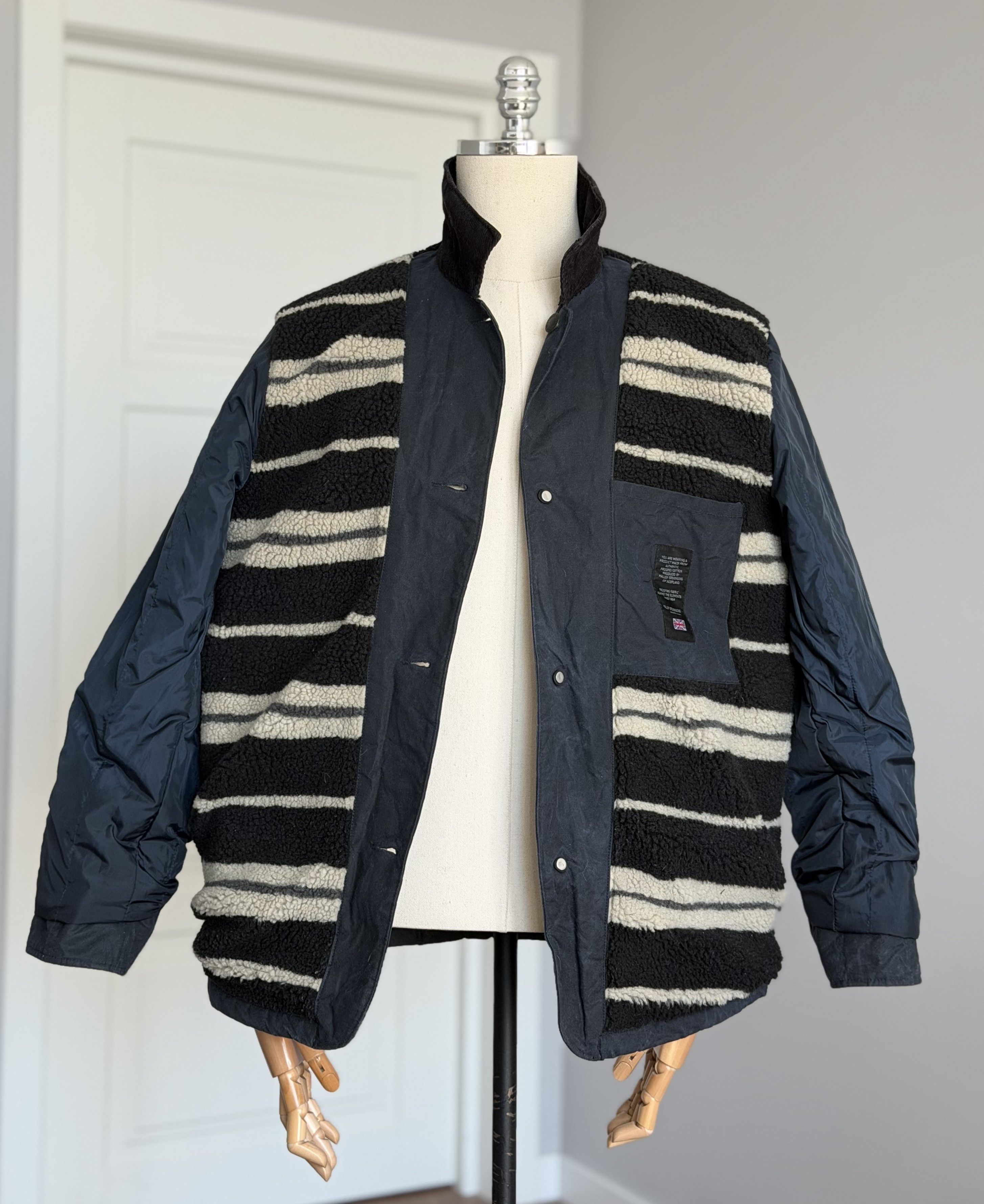 Levi's LEVIS Halley Stevensons Wax Sherpa Jacket Navy Waxed Cotton Size US M / EU 48-50 / 2 - 11 Thumbnail