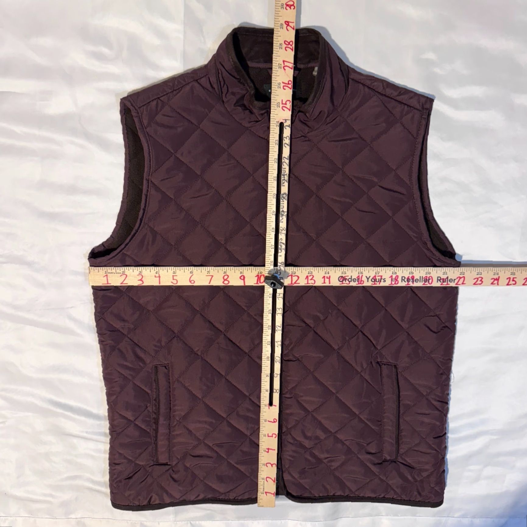 Elie Tahari Elie Tahari Quilted Black Zip Vest Fleece Lining Mock Collar Pockets Sz L Size L / US 10 / IT 46 - 6 Thumbnail