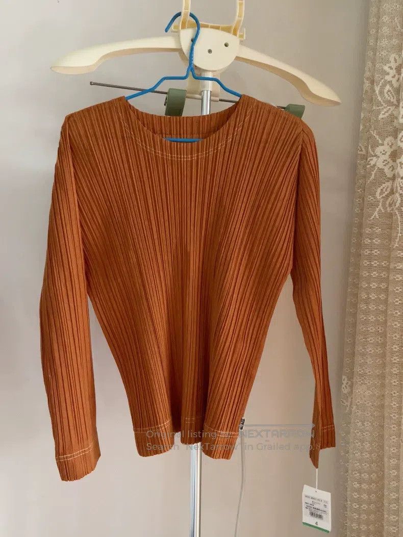 Issey Miyake Issey Miyake size:4 Denim Long-sleeve Top Size S / US 4 / IT 40 - 1 Thumbnail