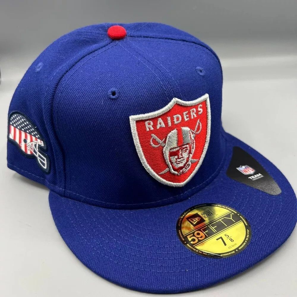 New Era Las Vegas Raiders Hat Men 7 5/8 59Fifty New Era NFL Fitted Size ONE SIZE - 1 Thumbnail