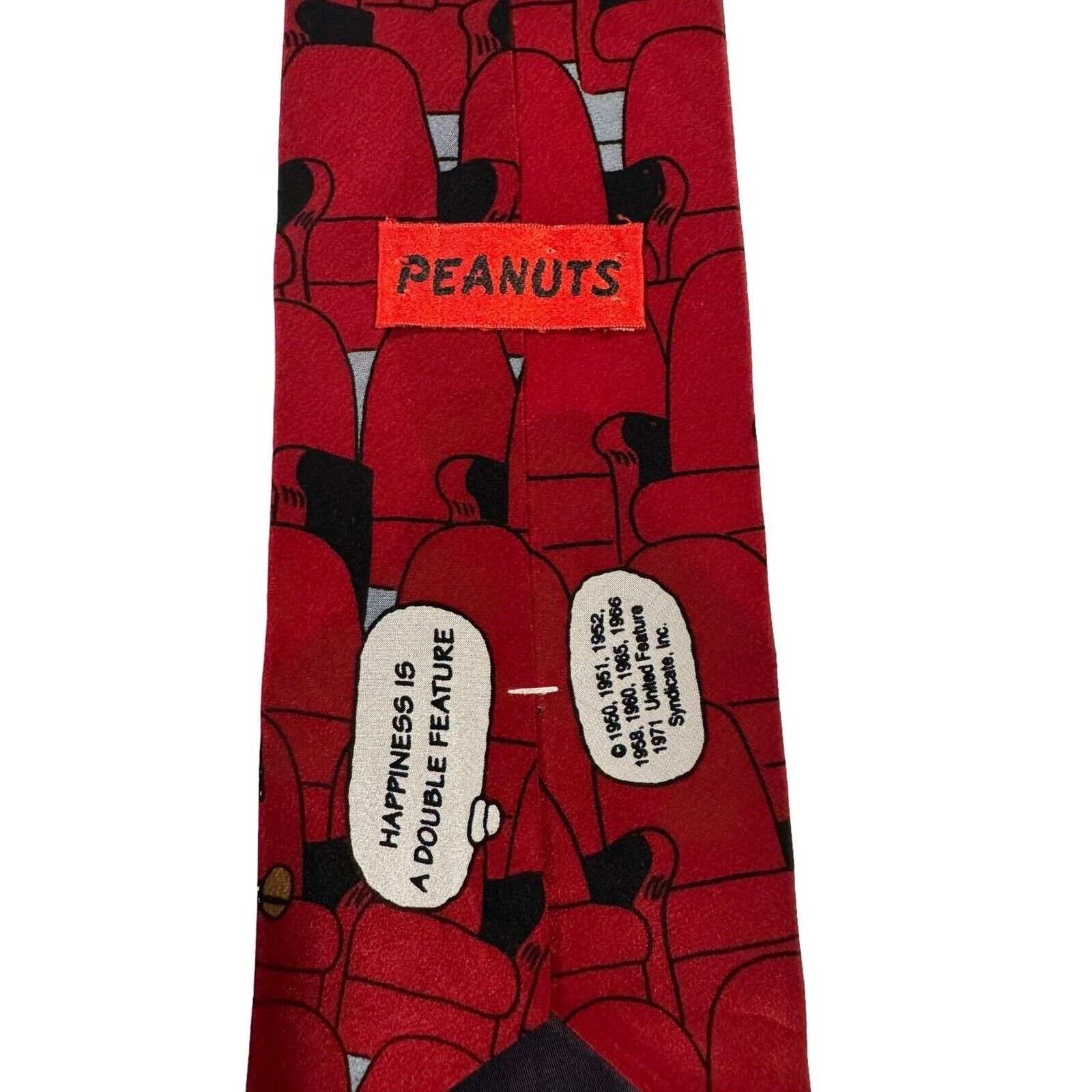 Peanuts Peanuts Happiness Is A Double Feature Snoopy Necktie Size ONE SIZE - 4 Thumbnail