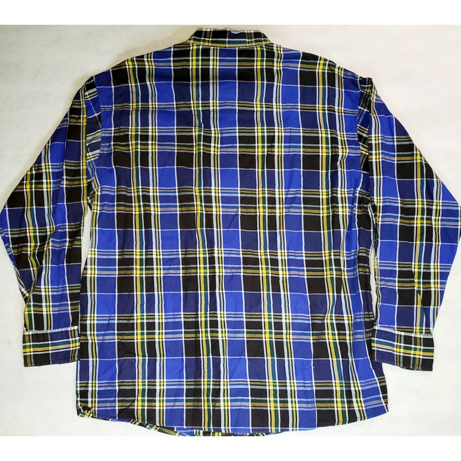 Vintage Twenty-X 20X Long Sleeve Plaid Western Rodeo Shirt Blue Yellow Mens XL Shirt Size US XL / EU 56 / 4 - 5 Thumbnail