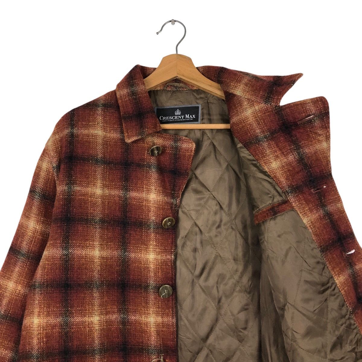 Japanese Brand 📌Vintage Wool Worker Jacket Zipper Crescent Max Tartan Size US M / EU 48-50 / 2 - 13 Thumbnail