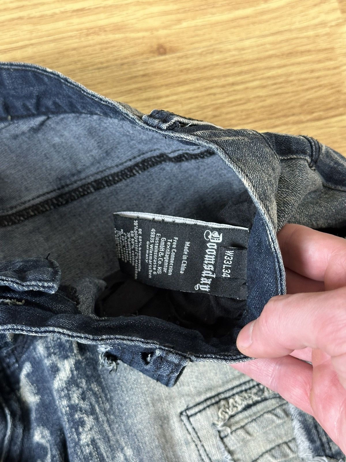 If Six Was Nine 🔥 Doomsday Opium Y2K Hysteric Glamour Denim Pants Ed Hardy Size US 34 / EU 50 - 6 Thumbnail