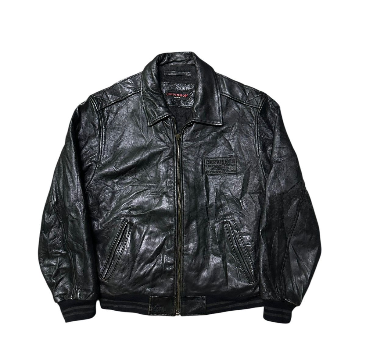 Chevignon × Vintage Chevignon leather jacket Size US L / EU 52-54 / 3 - 2 Thumbnail