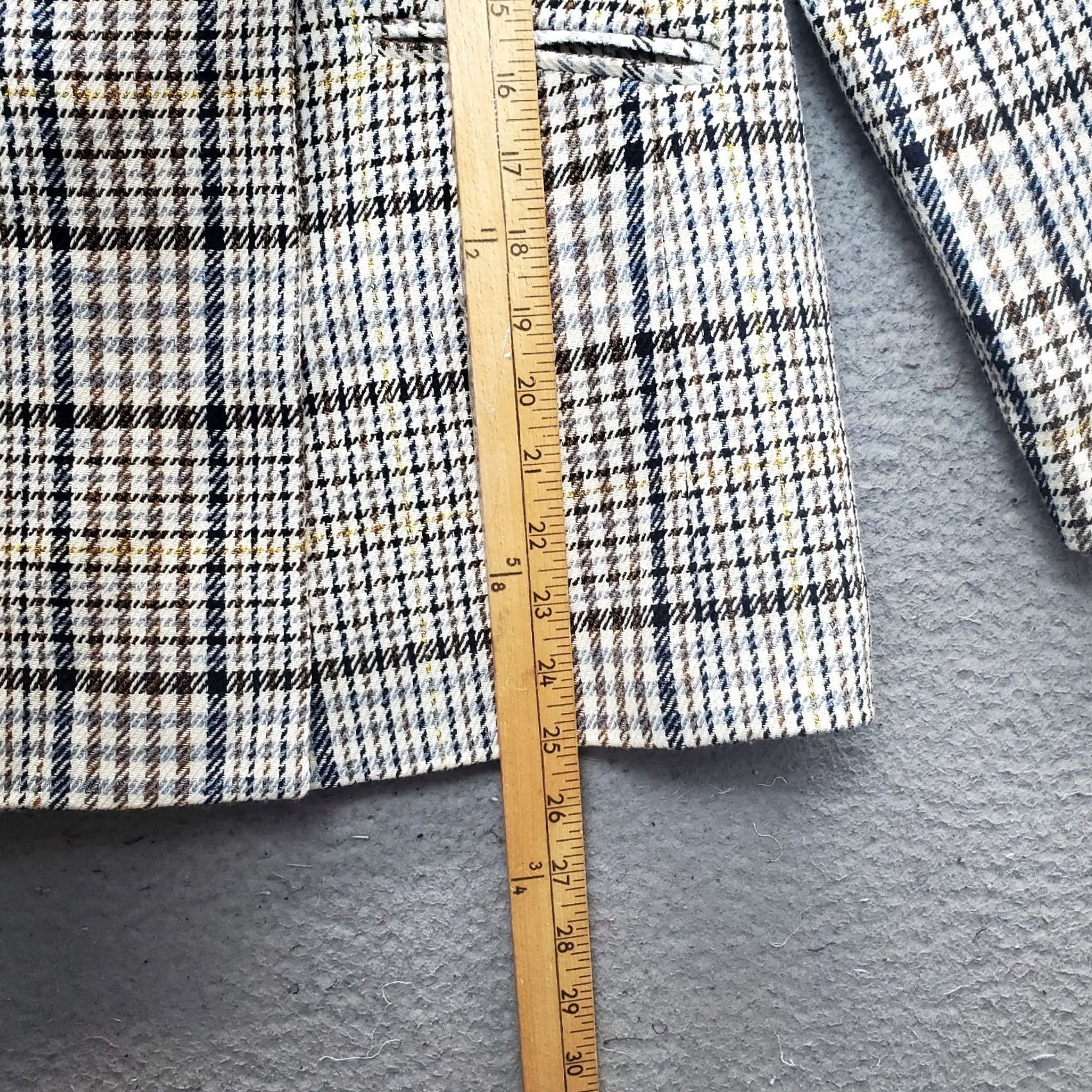 Talbots Talbots Blazer Women 2P Multi Houndstooth Plaid Wool Notch Lapel EUC Jacket Size XS / US 0-2 / IT 36-38 - 4 Thumbnail