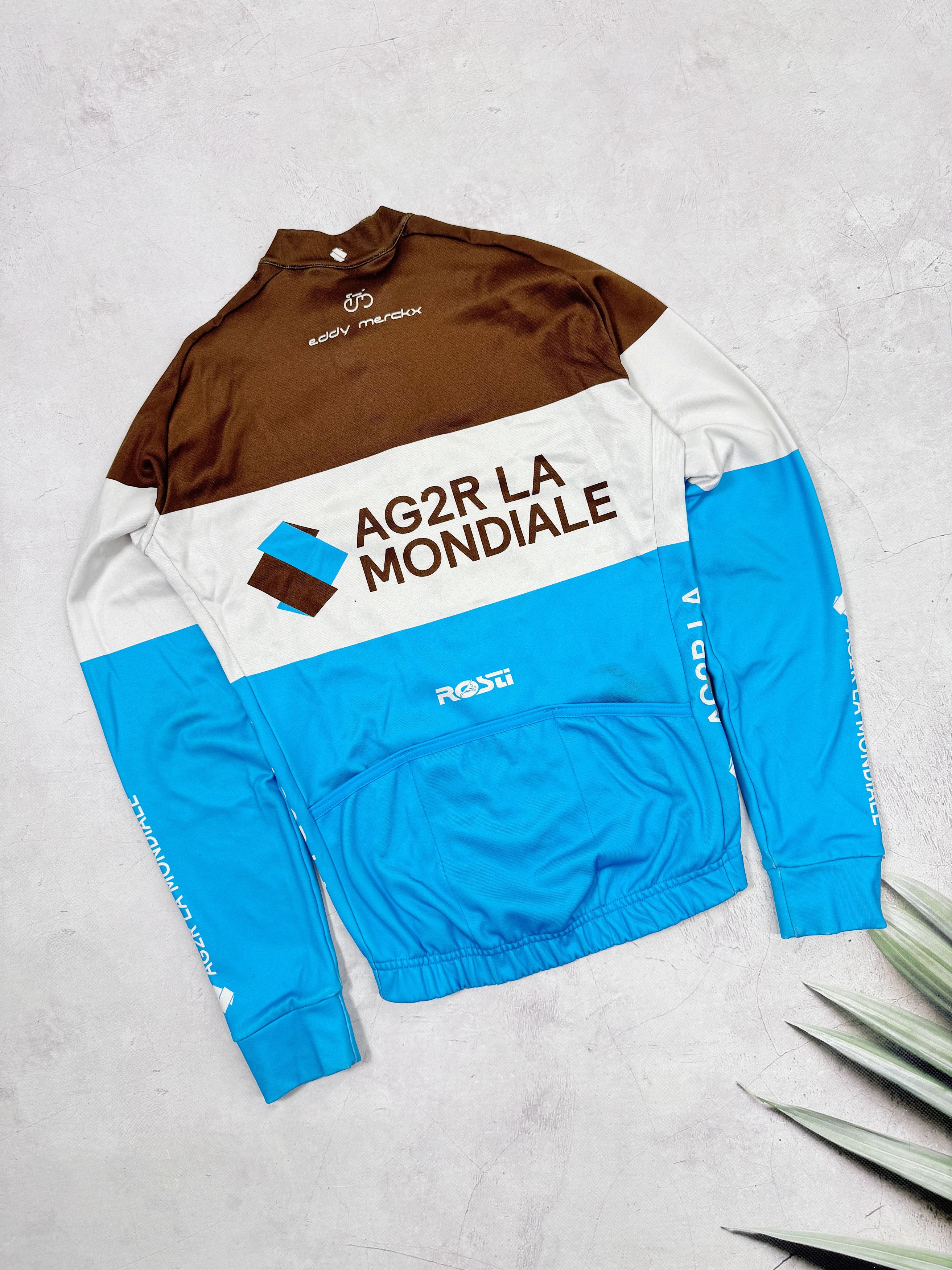 Vintage Rosti Warm Cycling Jersey Eddy Merckx AG2R LA Mondiale Size US XS / EU 42 / 0 - 12 Thumbnail
