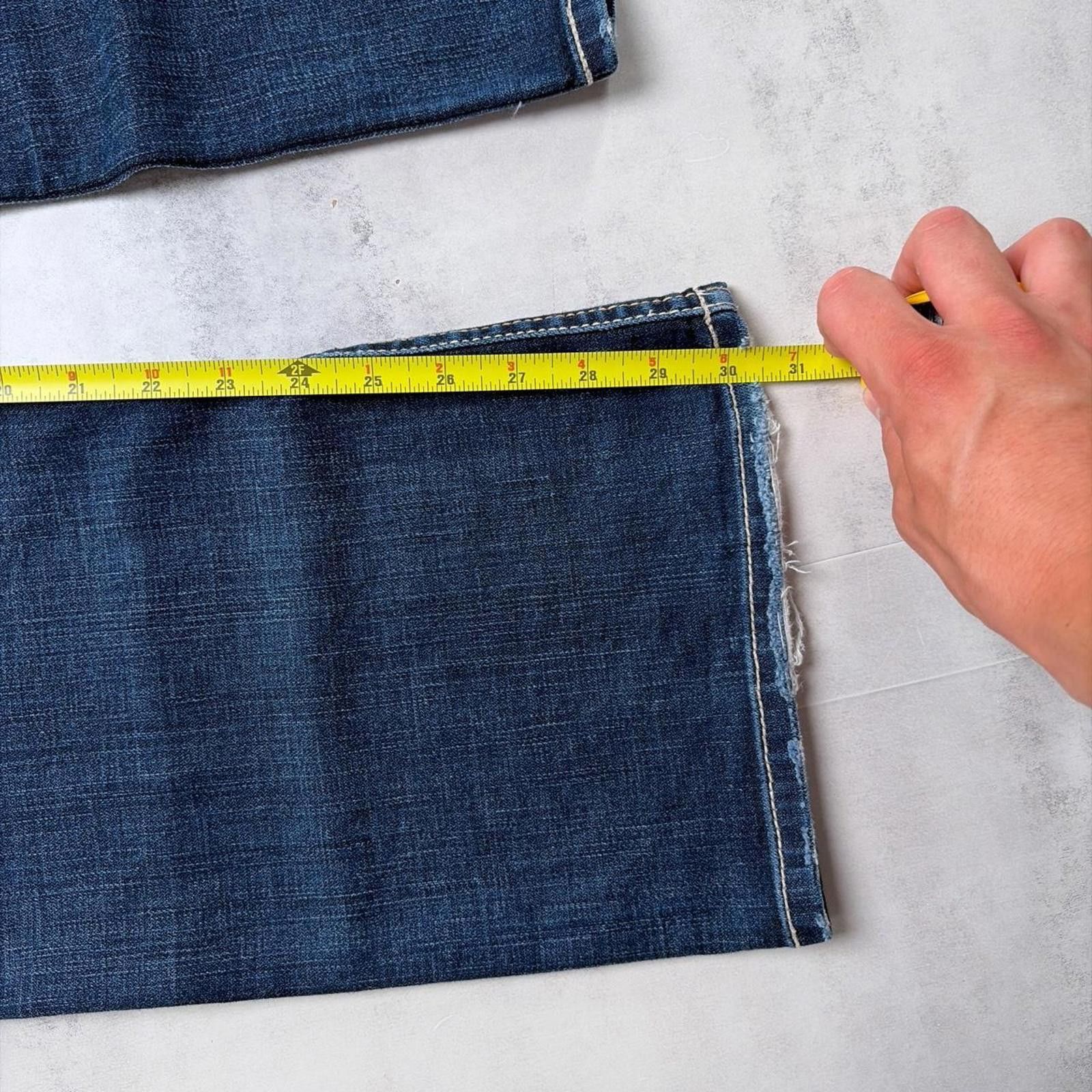 BKE Y2K Dark Wash BKE Denim Grunge Flared Denim Jeans Size 30" / US 8 / IT 44 - 7 Thumbnail