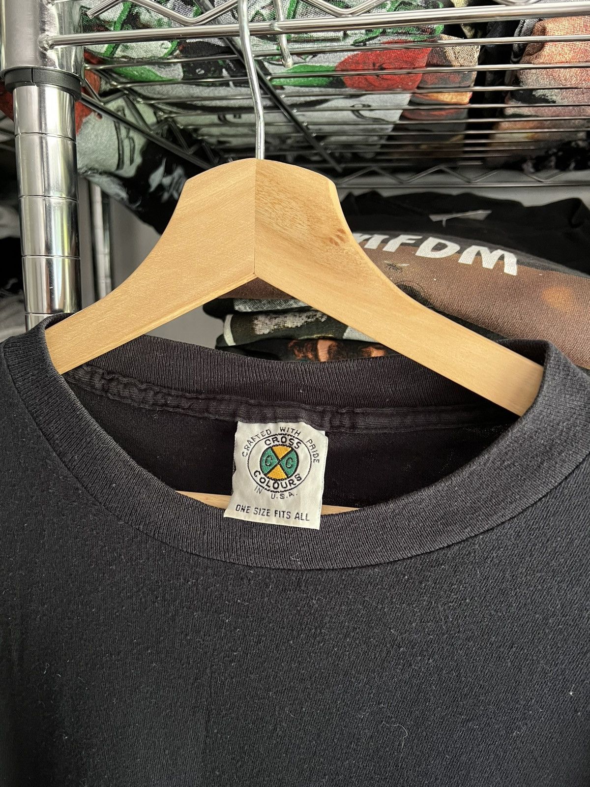 Cross Colours 90s CC World Peace Single Stitch Quote Tee Size US XL / EU 56 / 4 - 4 Thumbnail