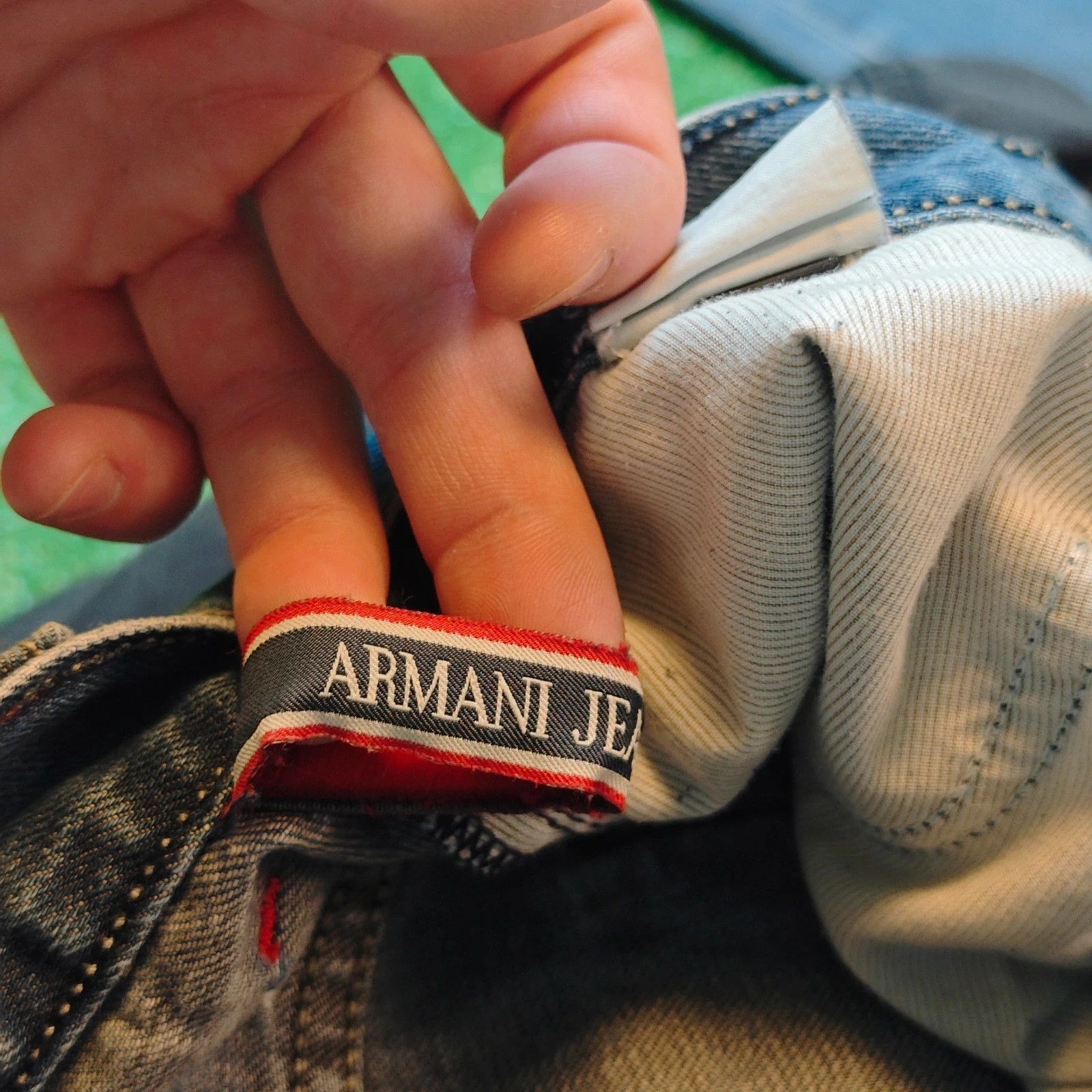 Armani Vintage Armani Jeans Mens 30 blue straight zip 90s Size US 30 / EU 46 - 8 Thumbnail