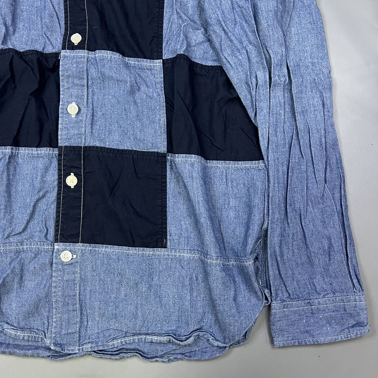 Nanamica Nanamica Patchwork Button Up Shirt Size US L / EU 52-54 / 3 - 4 Thumbnail