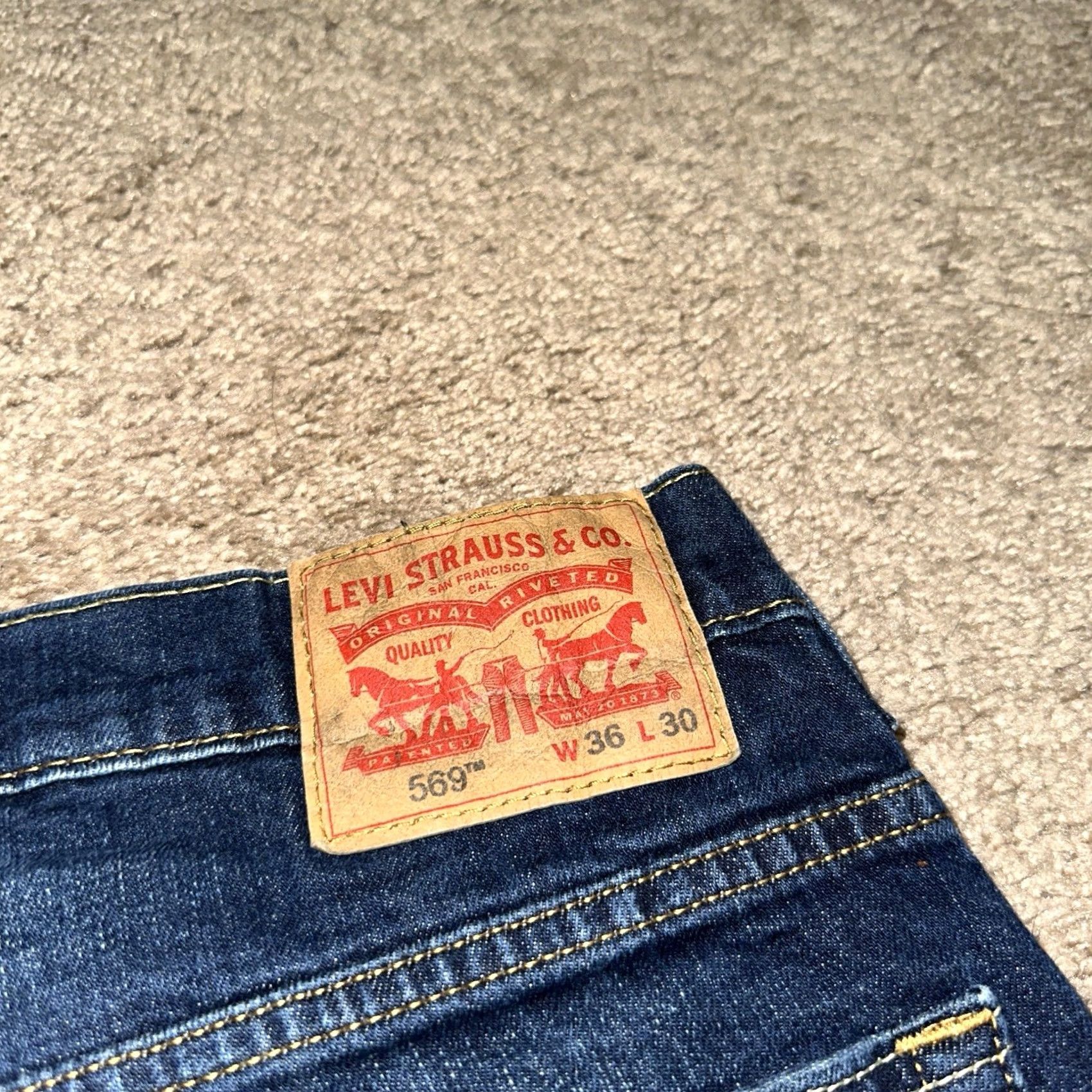 Levi's VINTAGE Levi's 550 Jeans 36x30 Straight Leg Baggy Skater Blue Denim 90s Mens Size US 36 / EU 52 - 5 Thumbnail