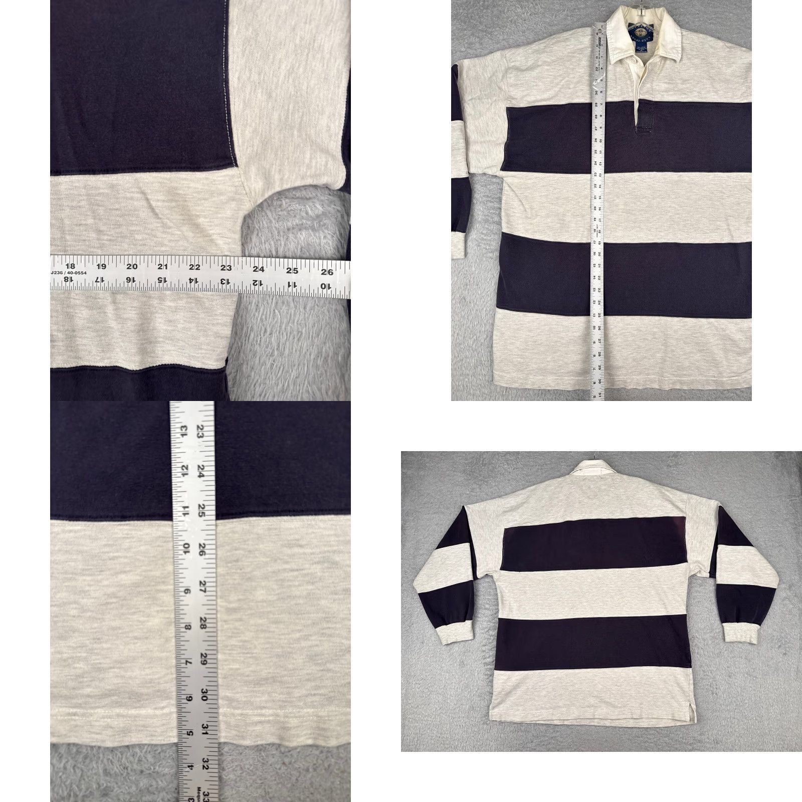 Vintage VINTAGE Windsor Rugby Club Polo Shirt Cotton Gray Blue XL Mens Size US XL / EU 56 / 4 - 8 Thumbnail