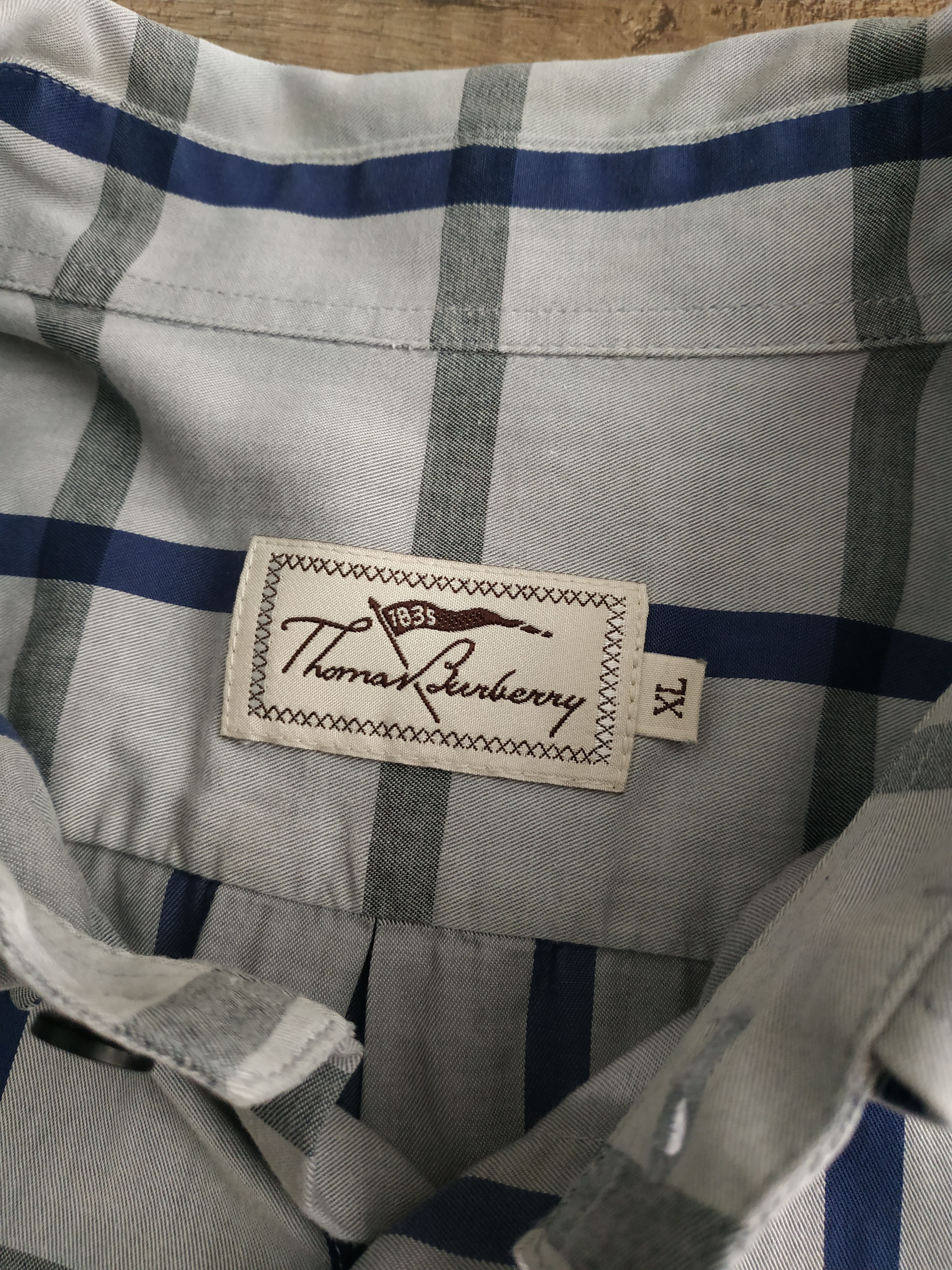 Burberry Burberry Men's Vintage 90's Checkered Button Up Shirt, s. XL Size US XL / EU 56 / 4 - 12 Thumbnail