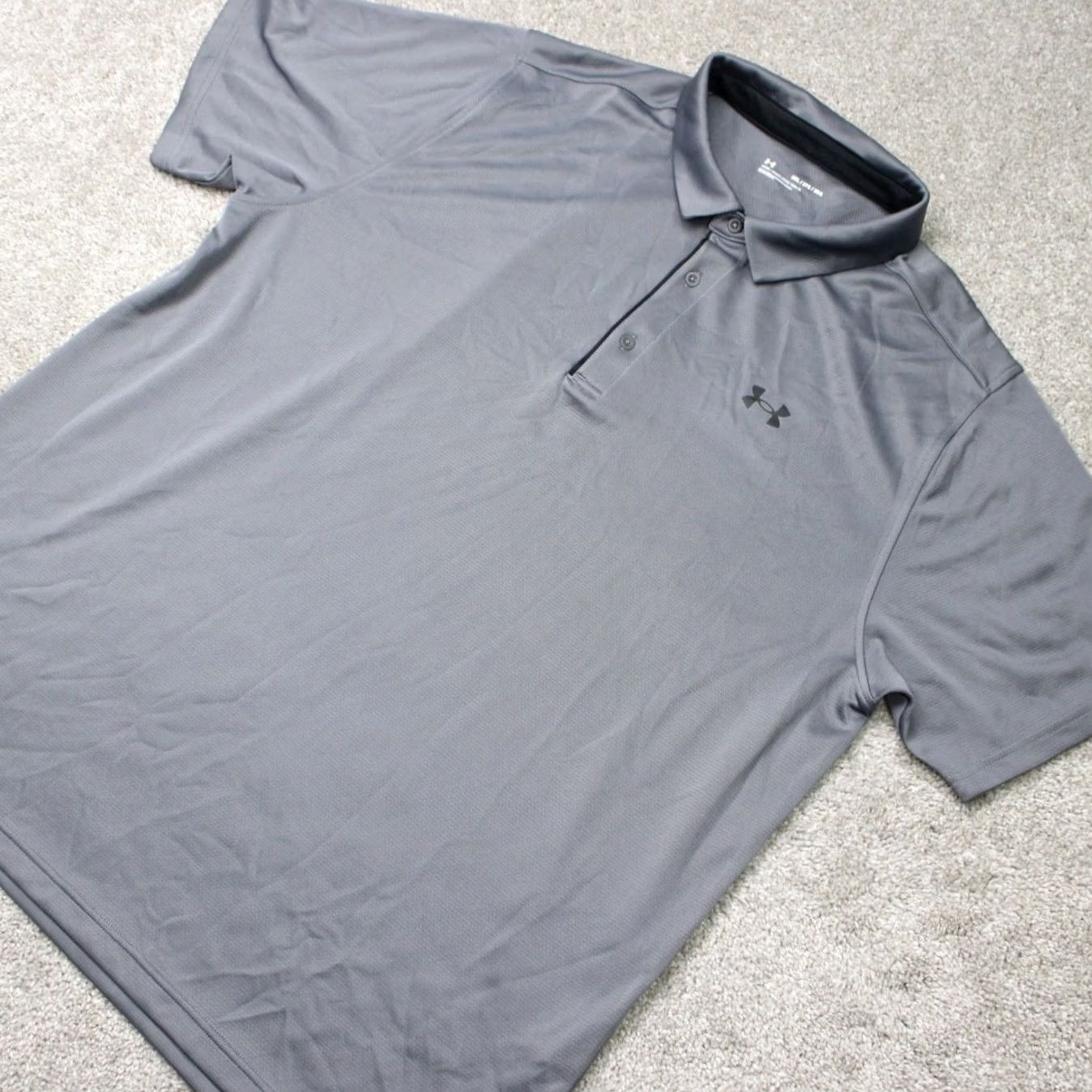 Under Armour Under Armour Tech Polo Shirt Mens 3XL Gray UA Loose Fit Short Sleeve Poly Shirt Polo Polo Shirt Gray Mens 3XL Under Armour HeatGear Regular Fit Size US XXL / EU 58 / 5 - 4 Thumbnail