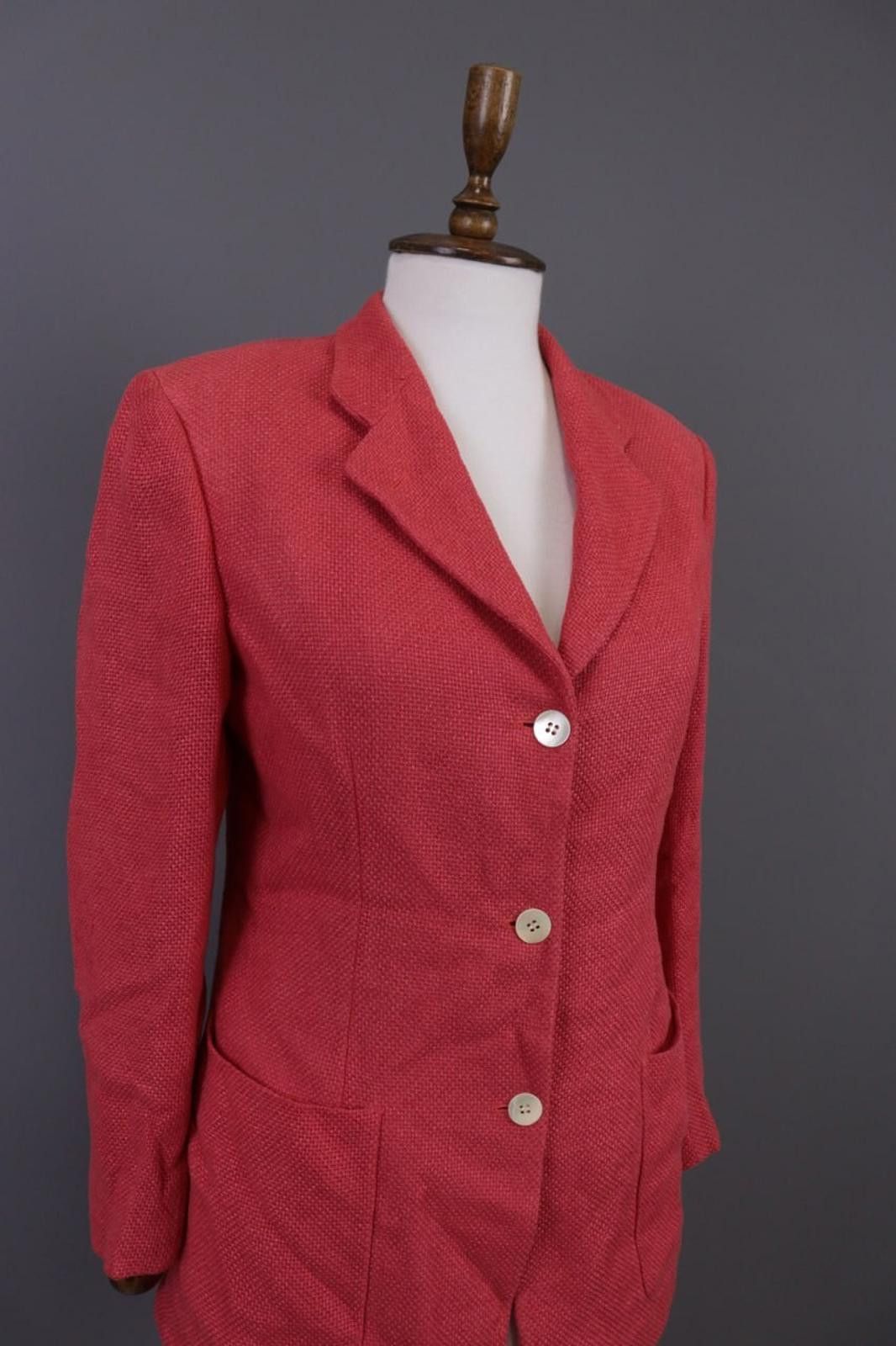 Isaia Isaia Fred G Red 3 Button Wool Knit Coat Jacket Size 42 Size M / US 6-8 / IT 42-44 - 6 Thumbnail