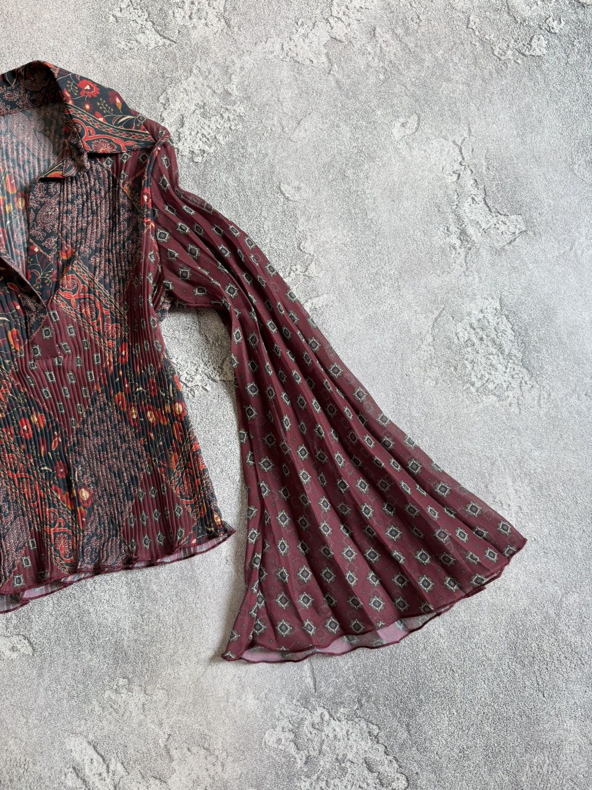 Designer Archive style pleats please issey miyake mesh blouse top Size ONE SIZE - 7 Thumbnail