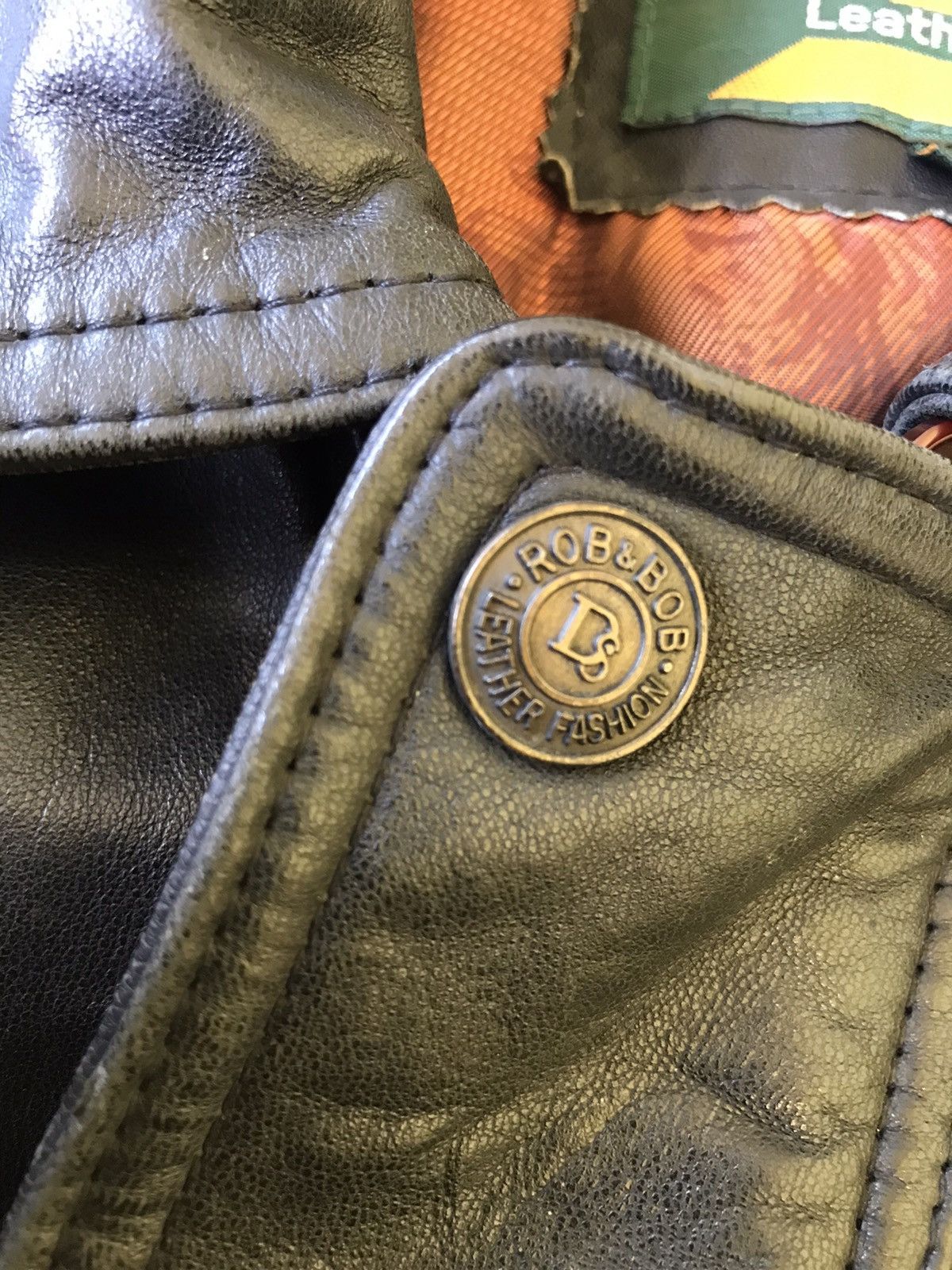 Leather × Vintage Rob & Bob Vintage Leather Jacket Size US XL / EU 56 / 4 - 15 Thumbnail
