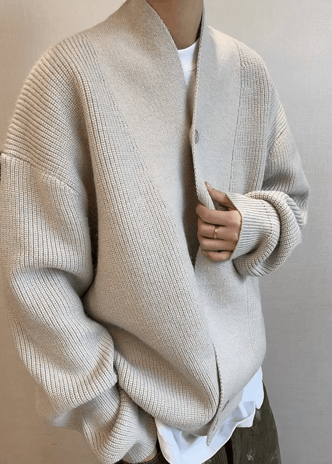 Japanese Brand Cleanfit retro fashion shawl wrap knit cardigan knitwear Size US XL / EU 56 / 4 - 7 Thumbnail