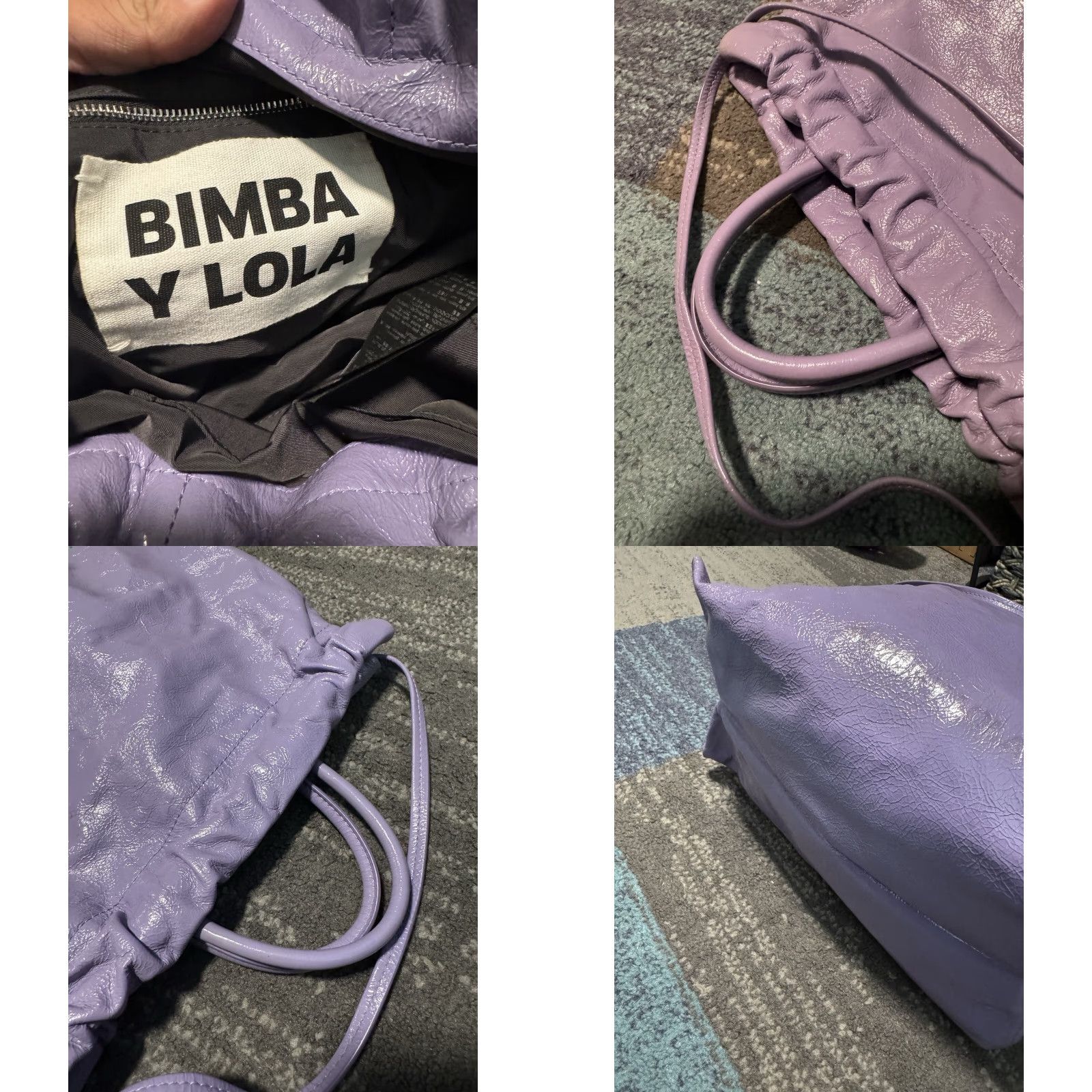 BIMBA Y LOLA BIMBA Y LOLA Syrup Collection Purple Leather Bag Tote Women OS Purple Leather Bag Size ONE SIZE - 8 Thumbnail