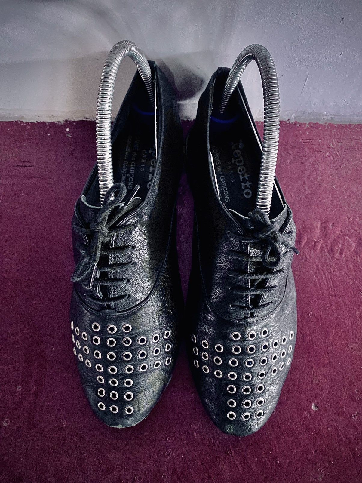 Comme des Garcons RARE repetto Paris COMME des GARCONS Leather Lace-Up Black Size US 8 / IT 38 - 1 Thumbnail