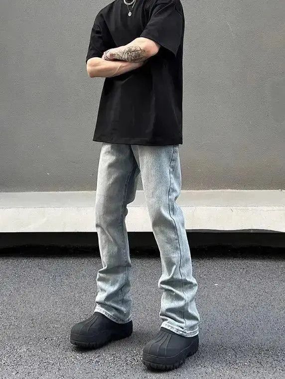 Japanese Brand Straight leg micro flared jeans Size US 30 / EU 46 - 2 Thumbnail
