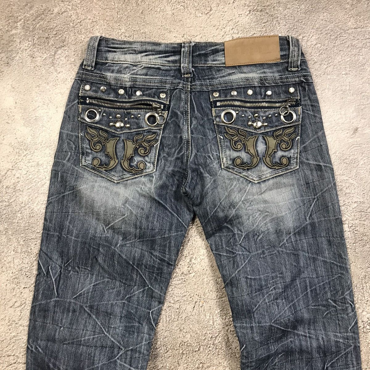 Vintage Vintage Y2K Distressed Flared Jeans Grunge Skate Relaxed 26 Size 26" / US 2 / IT 38 - 4 Thumbnail
