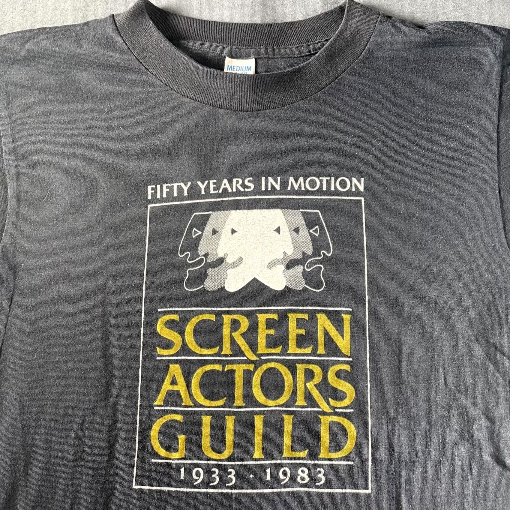 Vintage VINTAGE SAG Shirt Mens Small Black 50 Years in Motion 80s Size US S / EU 44-46 / 1 - 2 Thumbnail