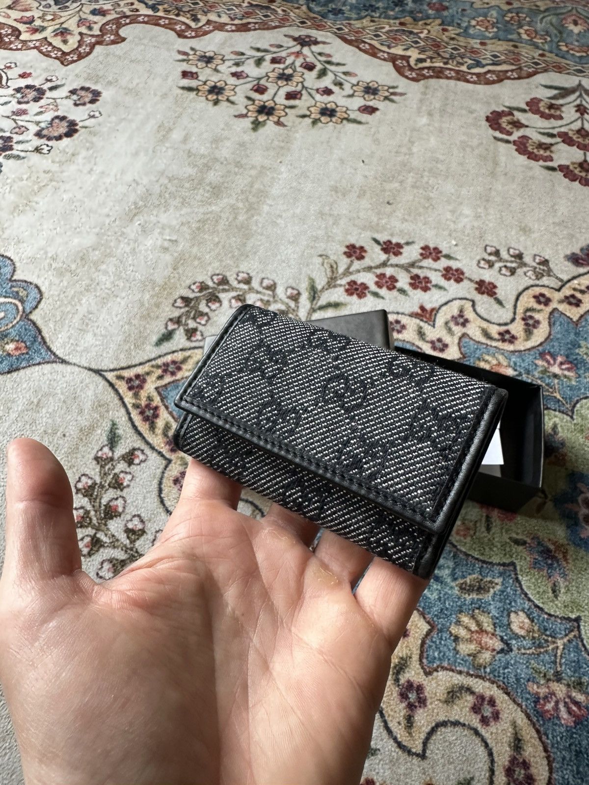 Gucci New Gucci P. Chiavi Keychain Case Denim GG Size ONE SIZE - 3 Thumbnail