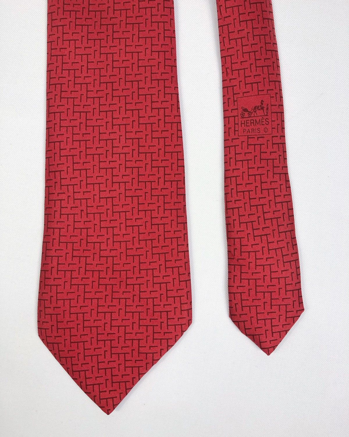Hermes × Vintage Rare Vintage Hermes Silk Tie Made in France Size ONE SIZE - 4 Thumbnail