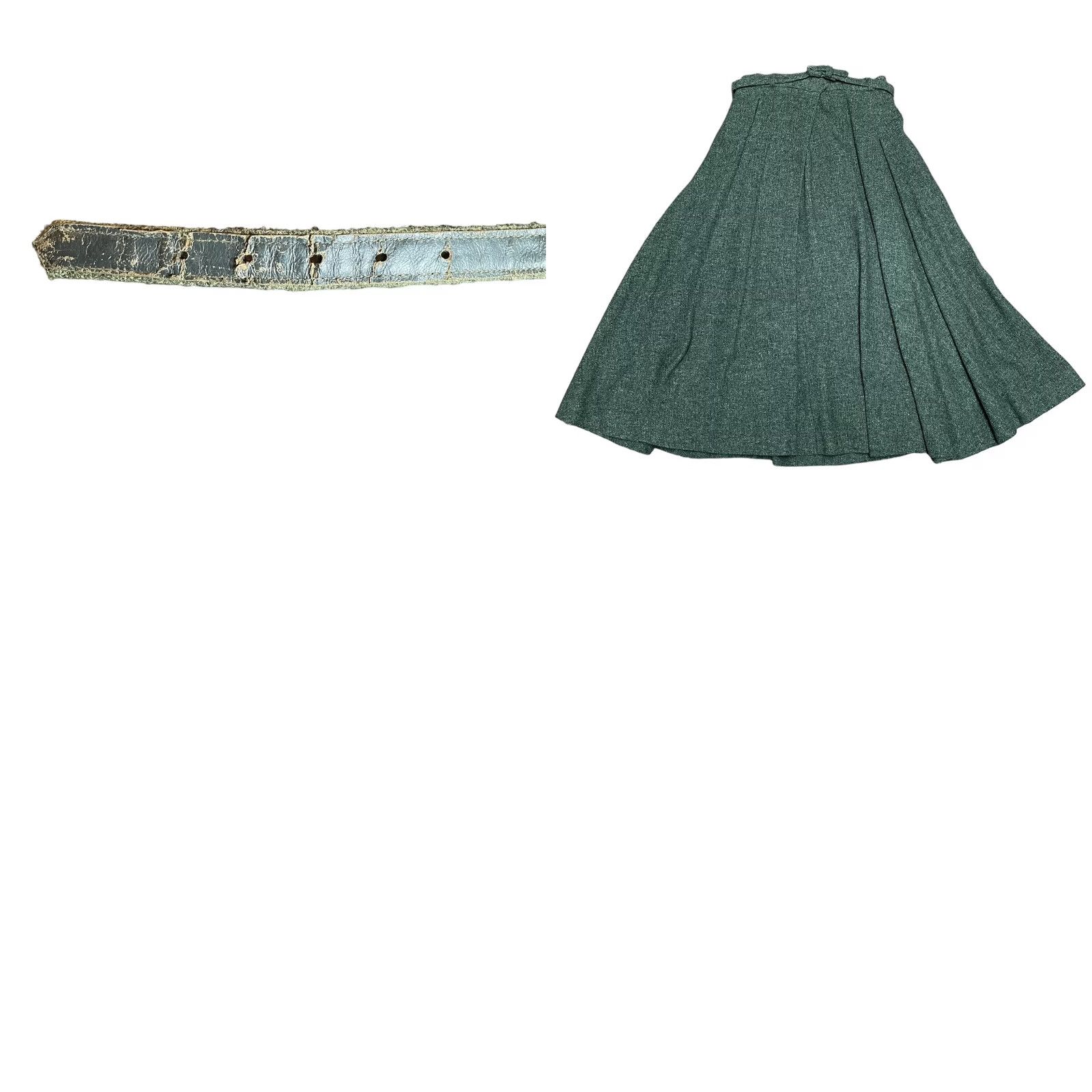 Vintage VINTAGE Peck & Peck Green Maxi Skirt Longline 60s 70s S-M 28” Waist W/Belt Dress Women Womens Size 28" / US 6 / IT 42 - 10 Thumbnail
