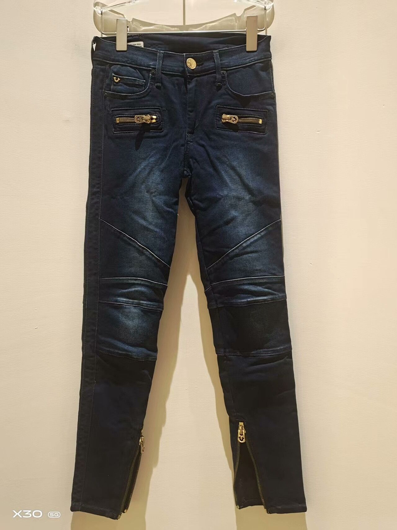 True Religion True Religion HALLE Mid Rise Super Skinny Biker Jeans Size 32" / US 10 / IT 46 - 1 Thumbnail