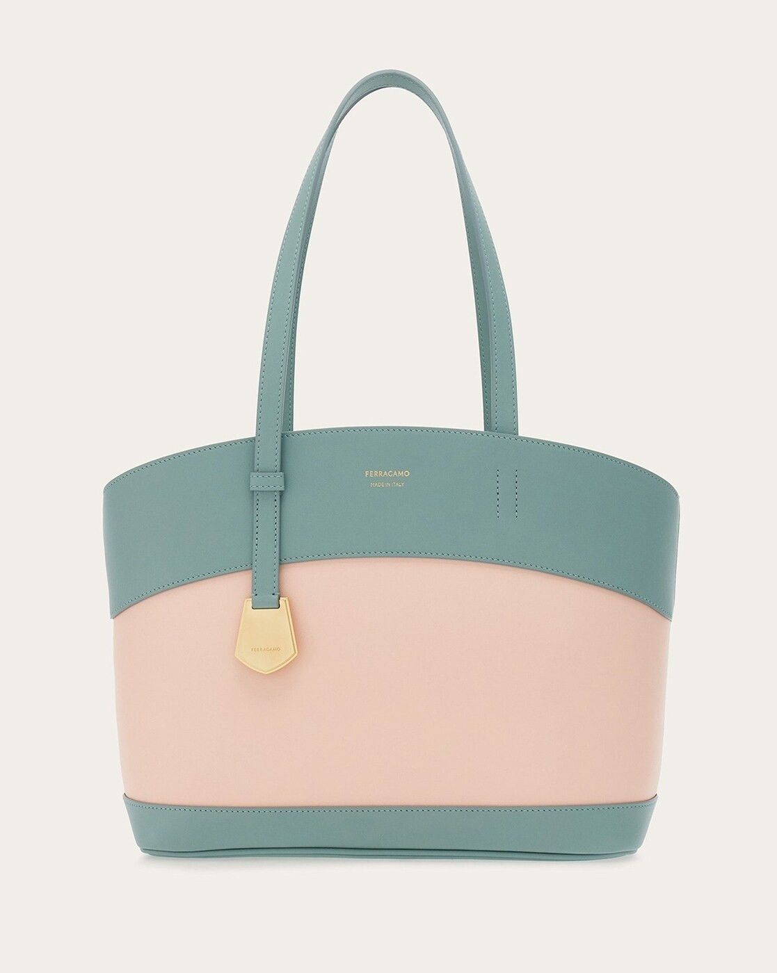 Salvatore Ferragamo o1s1rm0824 Size: OS / Charming Tote Bag in Sea Green/Pink Size ONE SIZE - 2 Thumbnail