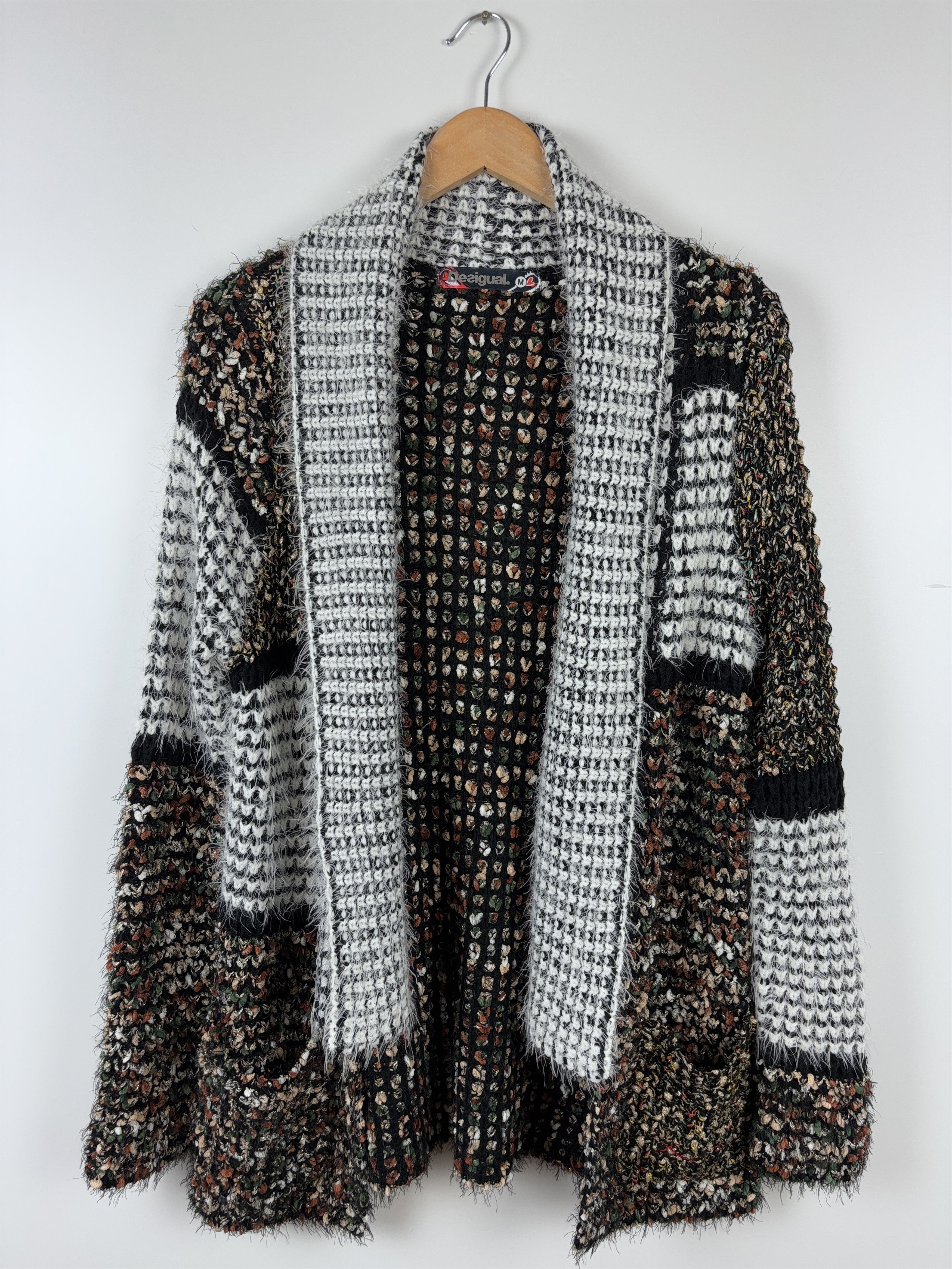 Desigual Desigual Open Knitted Cardigan Sweater Multicolor Size M Size M / US 6-8 / IT 42-44 - 1 Thumbnail