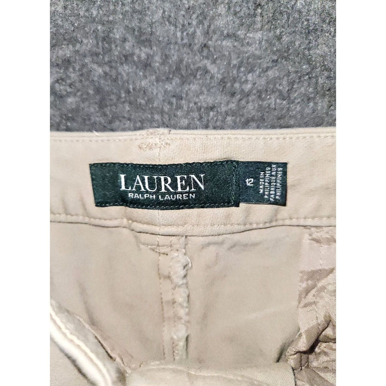 Ralph Lauren Lauren Ralph Lauren Bermuda Shorts Women's 12 Beige Mid Rise Stretch Preppy Size 34" / US 12 / IT 48 - 2 Thumbnail