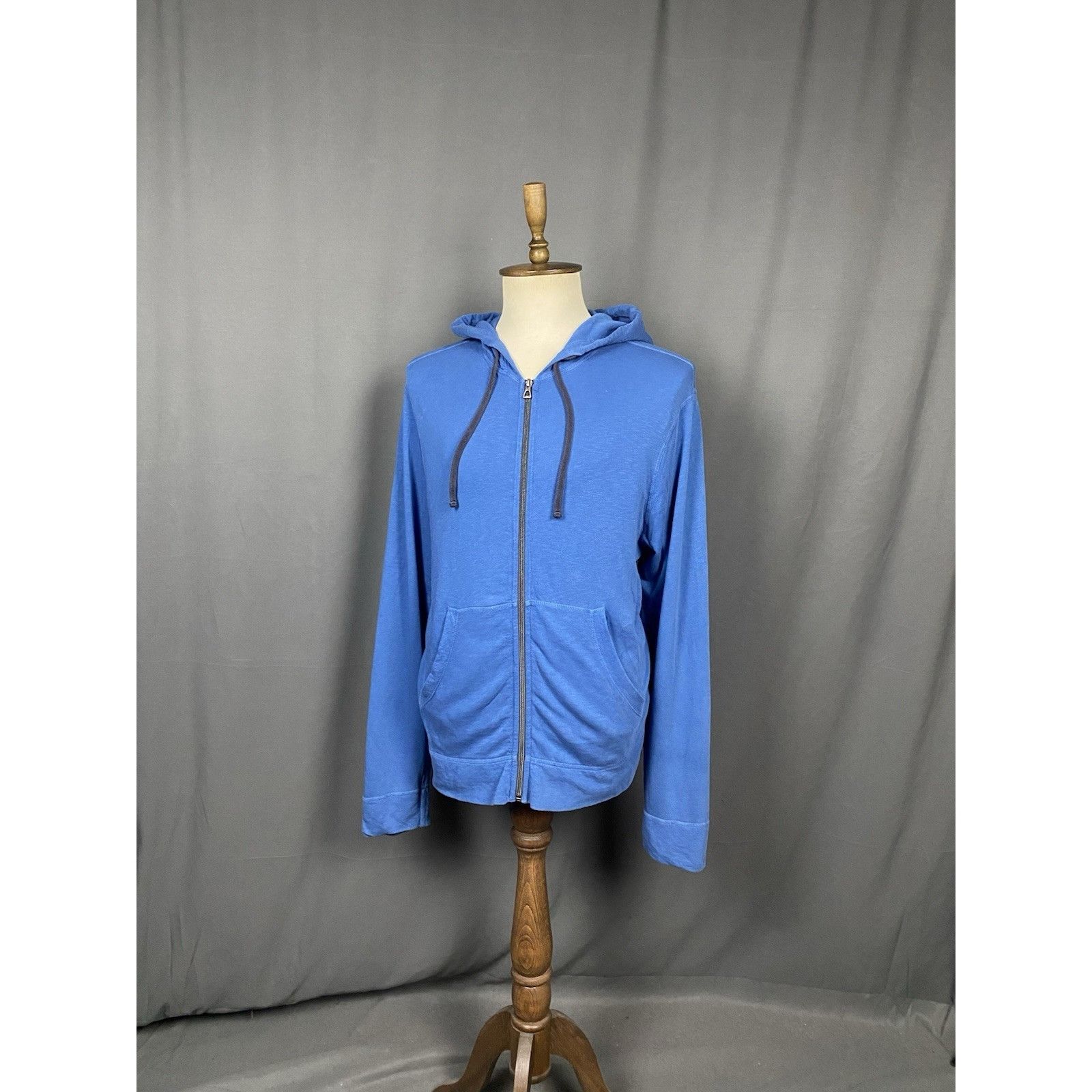 James Perse James Perse Men's Light Blue Full Zip Hoodie Sweater Size 4 Size US L / EU 52-54 / 3 - 2 Thumbnail