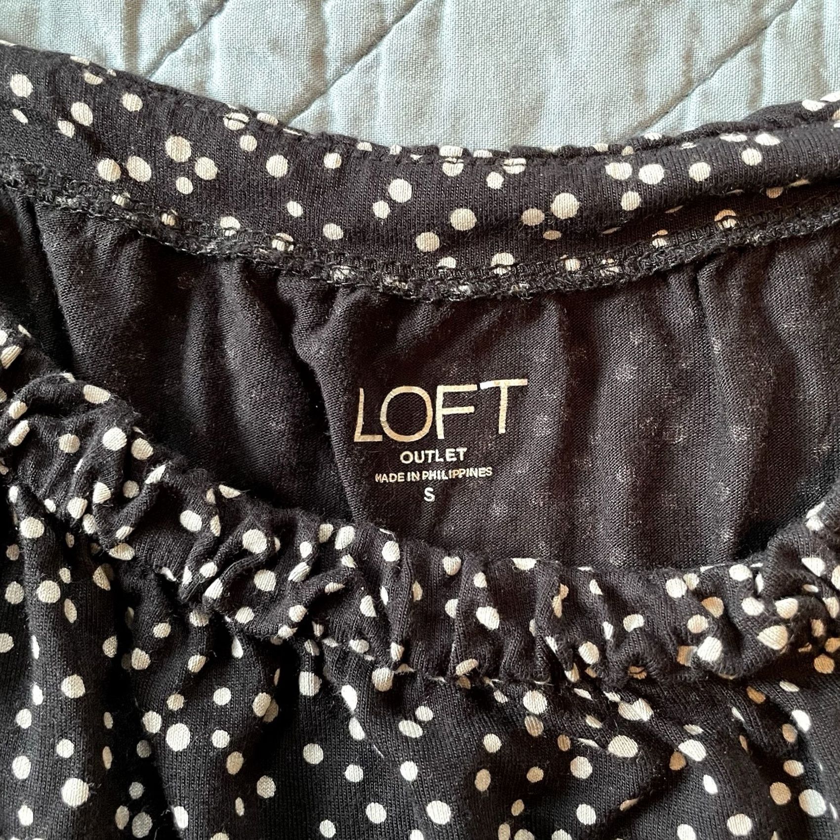 Loft LOFT outlet Polka Dot Tank Top blouse Women's S Black Sleeveless Casual Work Size S / US 4 / IT 40 - 3 Thumbnail