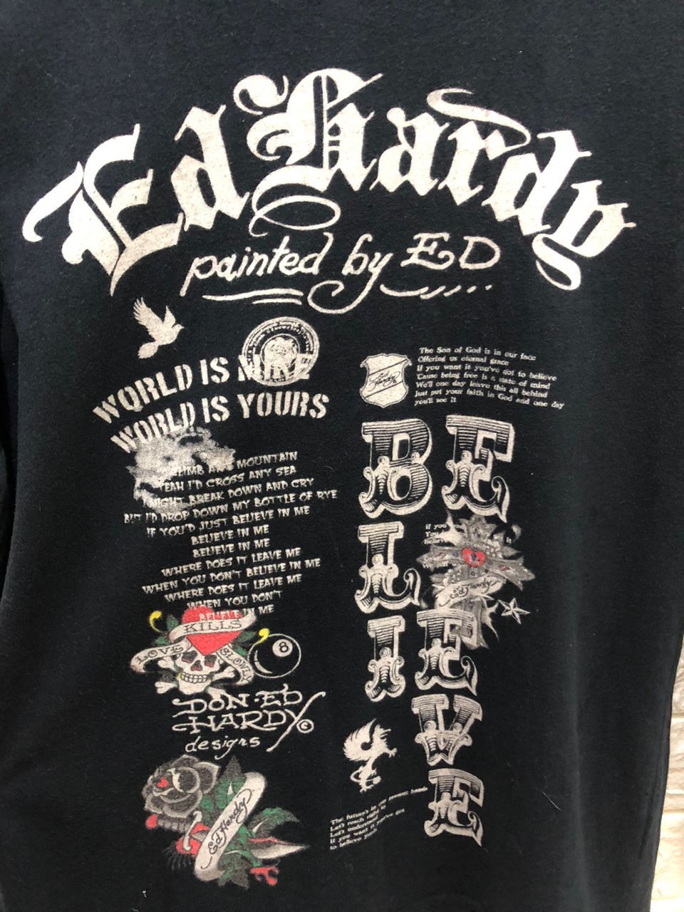 Christian Audigier Vintage CHRISTIAN AUDIGER Full Print Long Sleeve Size US L / EU 52-54 / 3 - 6 Thumbnail