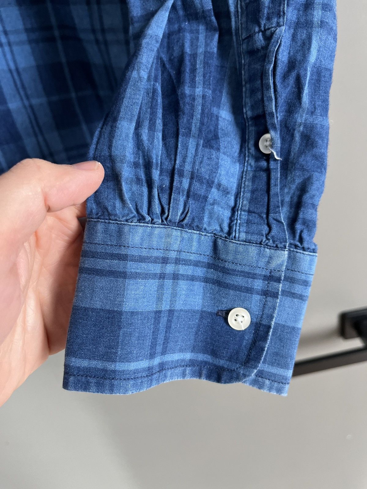 Officine Generale Officine Generale Blue Check Shirt Size US L / EU 52-54 / 3 - 12 Thumbnail
