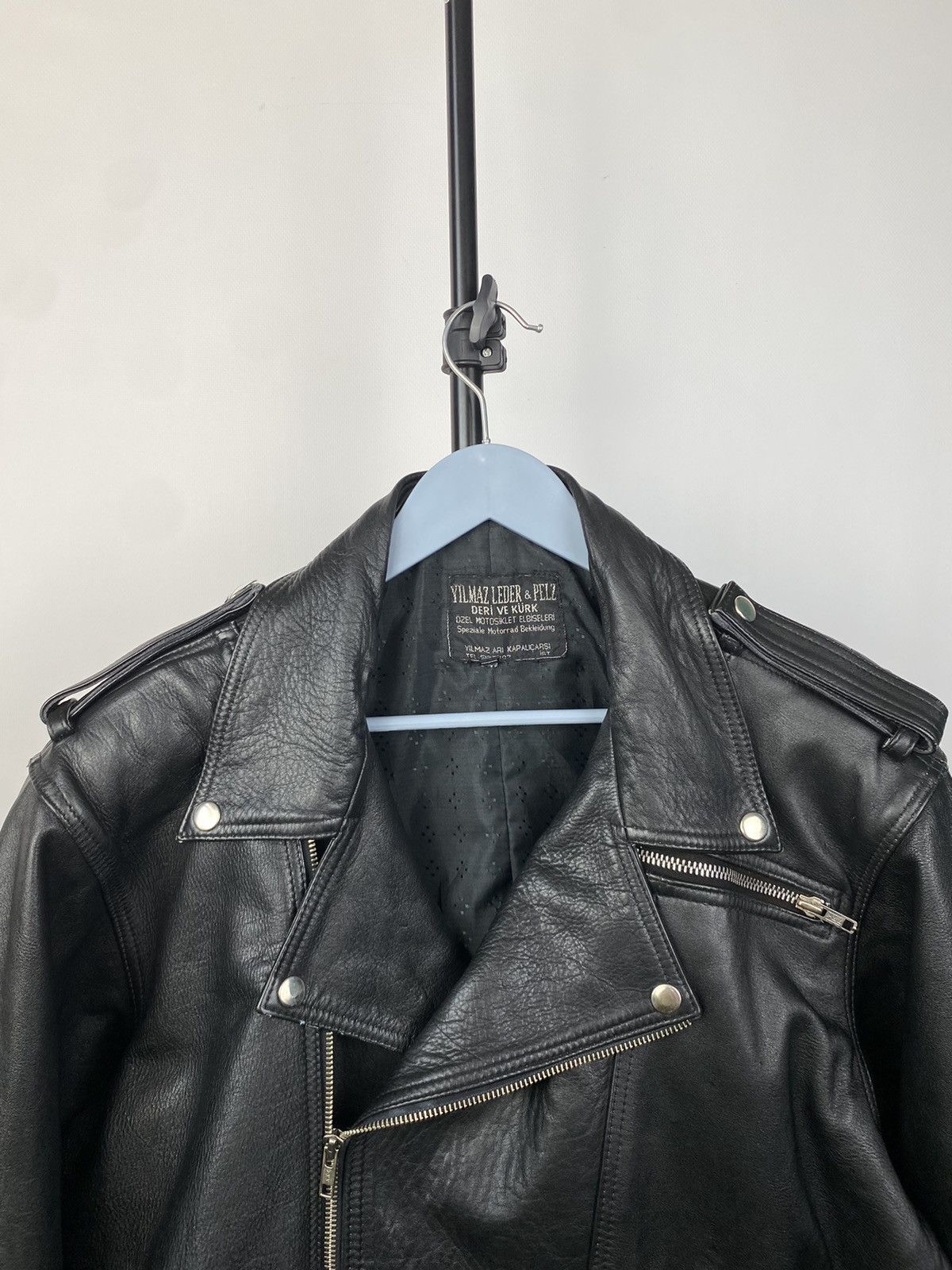 Leather × Vintage Vintage Genuine Leather MOTO Bomber Jacket Rock Punk Size US S / EU 44-46 / 1 - 6 Thumbnail