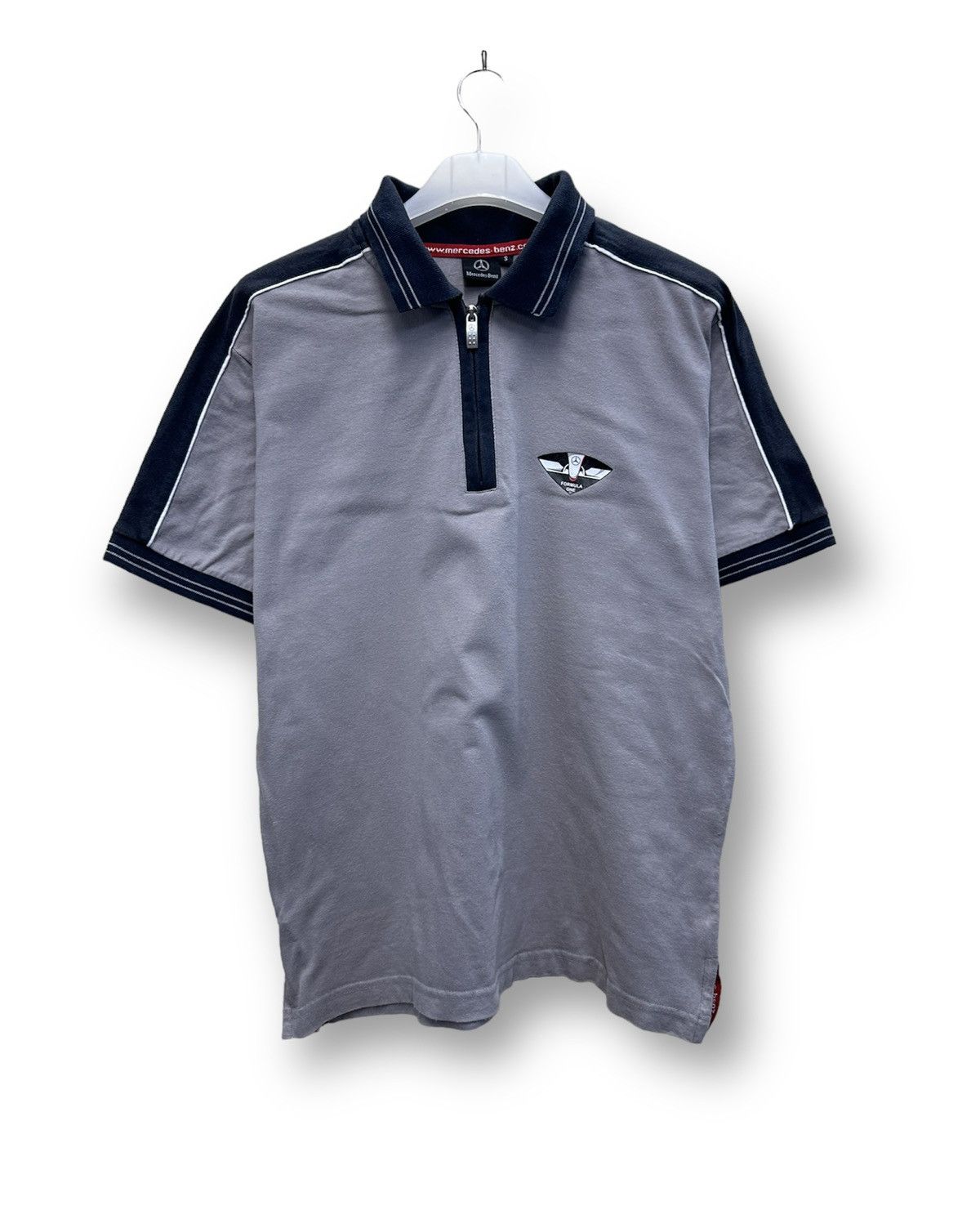 Formula 1 Mercedes Benz Formula One Polo Zipper Tee A231 Size US S / EU 44-46 / 1 - 1 Thumbnail
