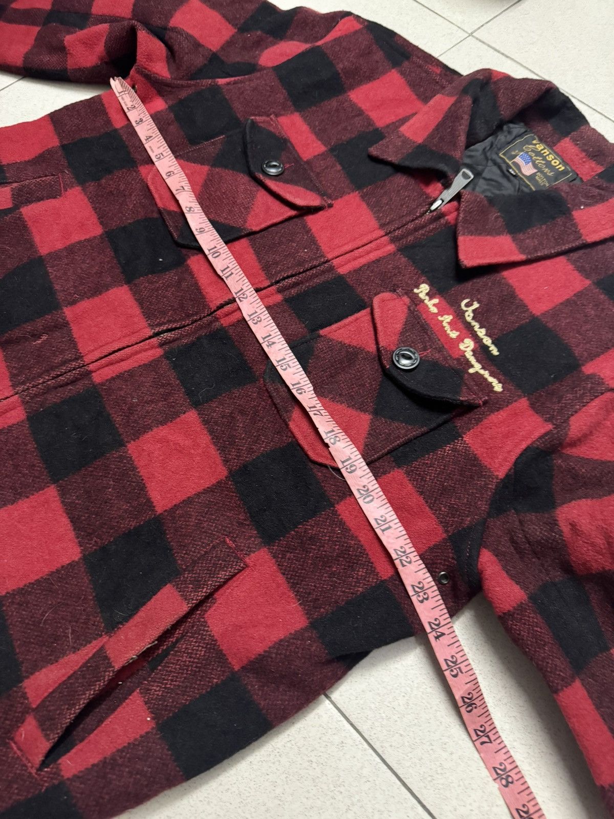 Vanson Leathers VANSON LEATHERS WOOL CHECKERED TARTAN JACKET Size US M / EU 48-50 / 2 - 4 Thumbnail