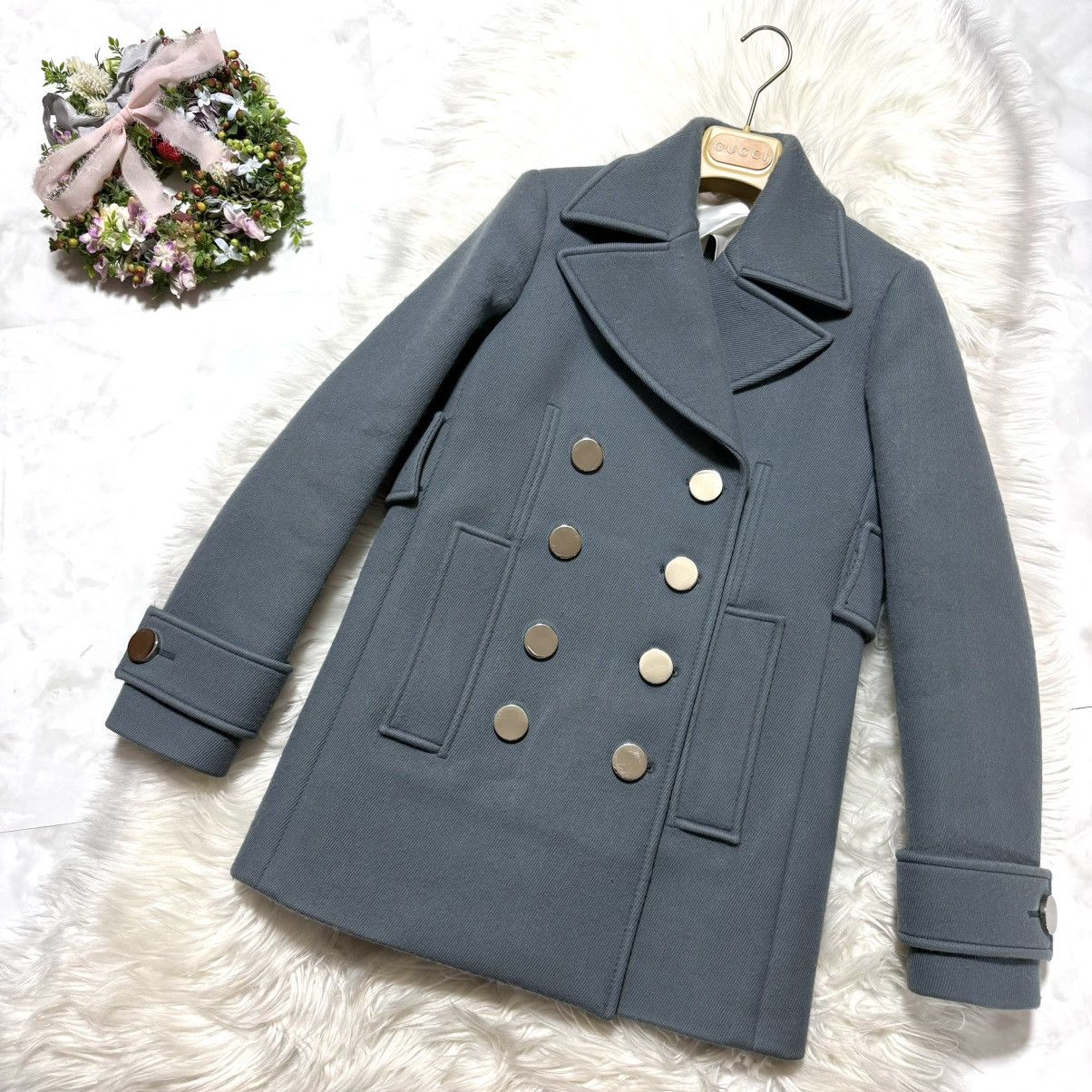 Gucci Gucci silver button double jacket peacoat size 36 pale Size XS / US 0-2 / IT 36-38 - 8 Thumbnail