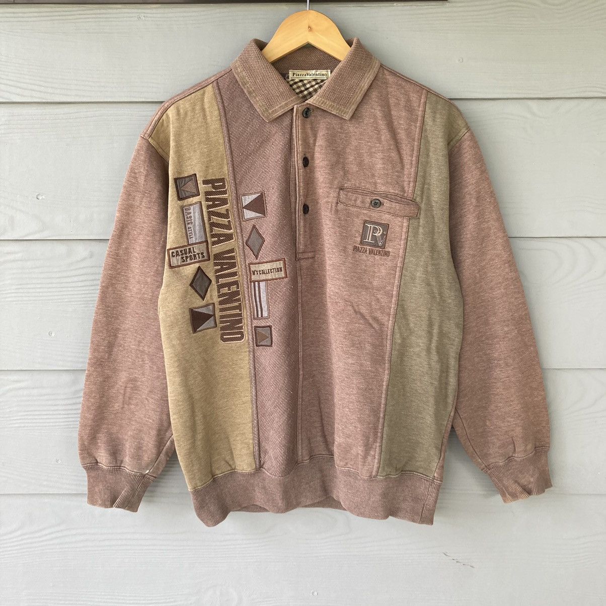 Vintage Vintage Piazza Valentino Brown Sweatshirt Size US L / EU 52-54 / 3 - 1 Thumbnail