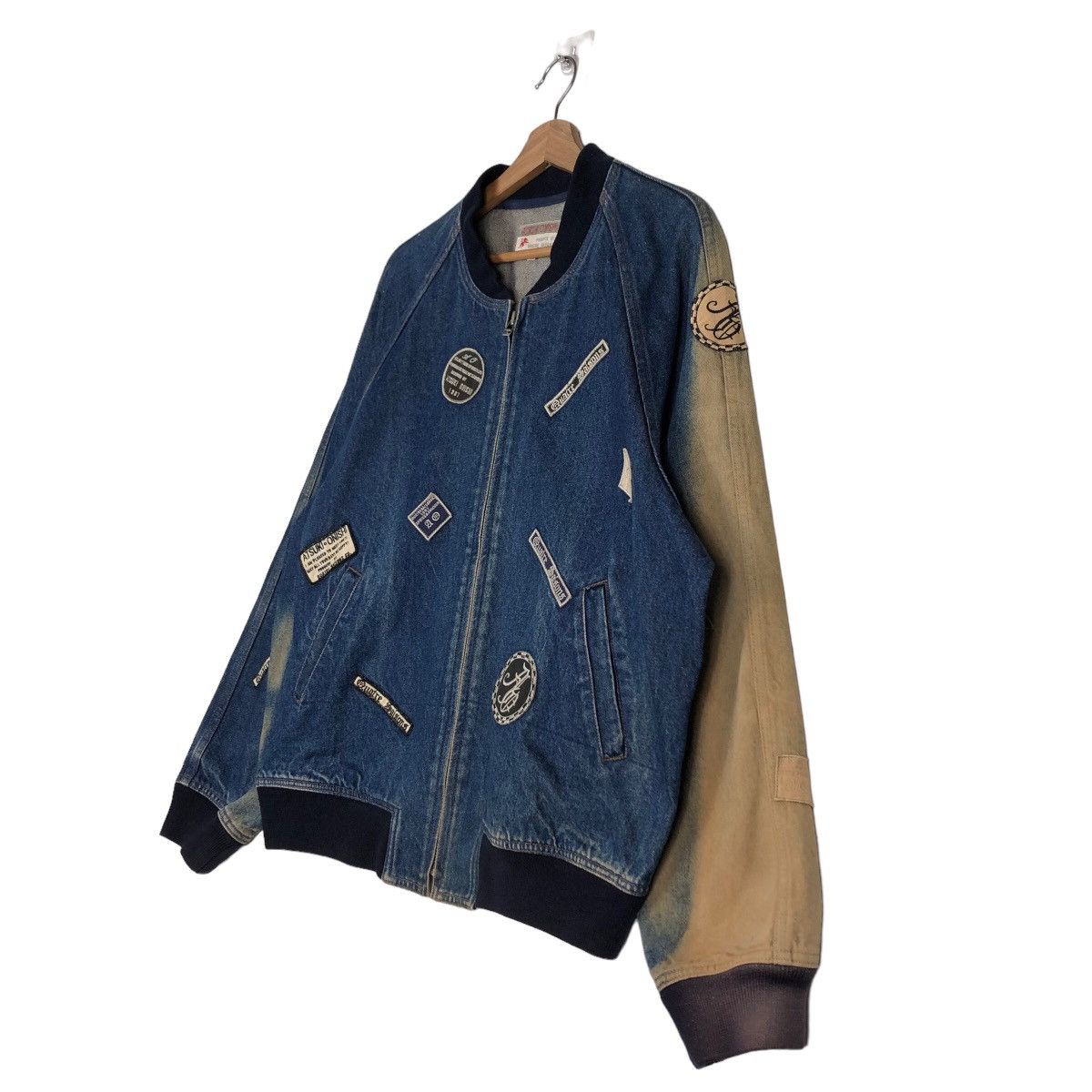 Hysteric Glamour Vintage Denim Bomber Jacket Atsuki Onishi Japan IsseyMiyake Size US L / EU 52-54 / 3 - 2 Thumbnail