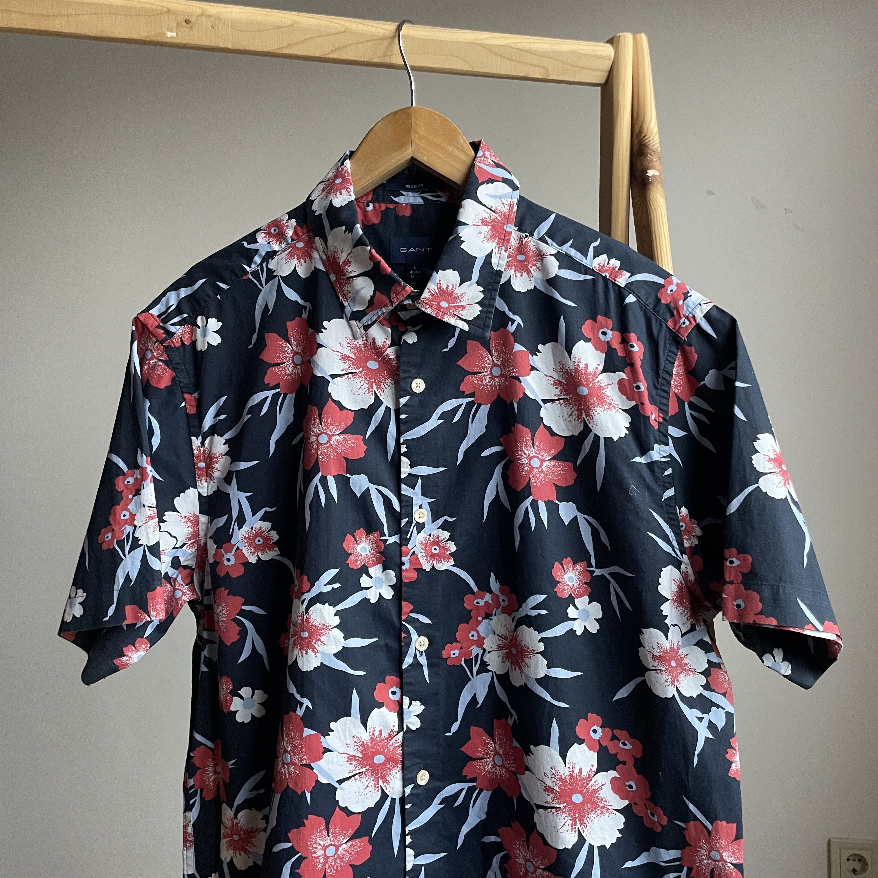 Gant Gant Floral Hawaiian Short Sleeve Shirt Size L Size US L / EU 52-54 / 3 - 3 Thumbnail
